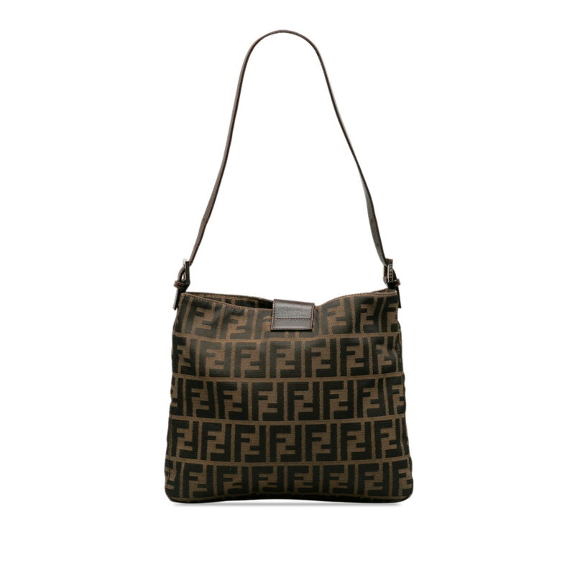 Fendi Brown Canvas Leather Handbag (Pre-Owned)