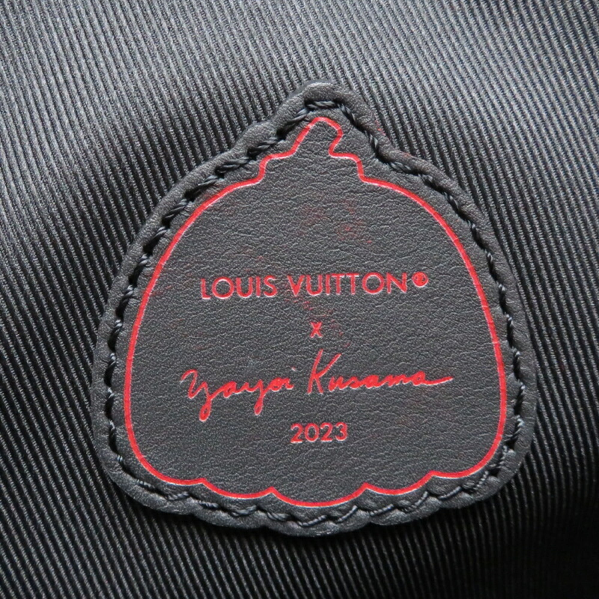 Louis Vuitton Yayoi Kusama Noir Leather Boston Bag (Pre-Owned)
