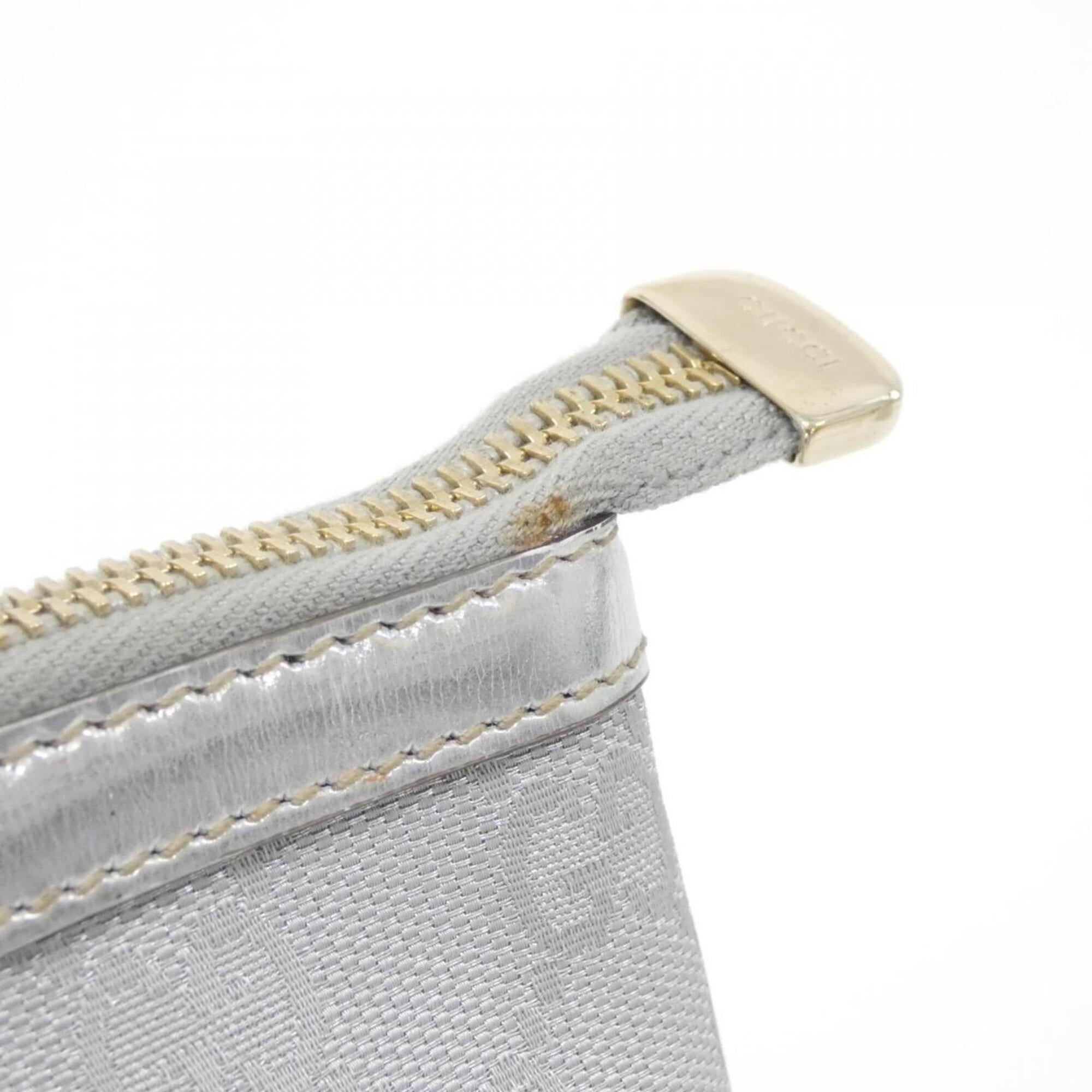 Gucci Gg Canvas Silver Gg Canvas Handbag (Pre-Owned)