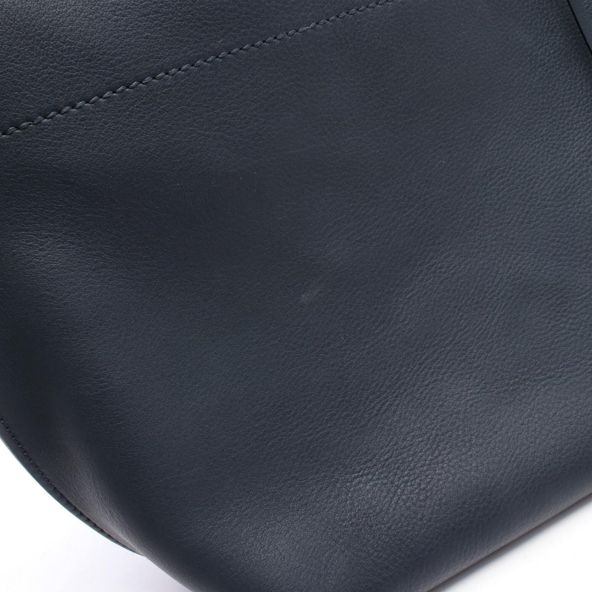 Fendi Black Navy Leather Tote Bag (Pre-Owned)