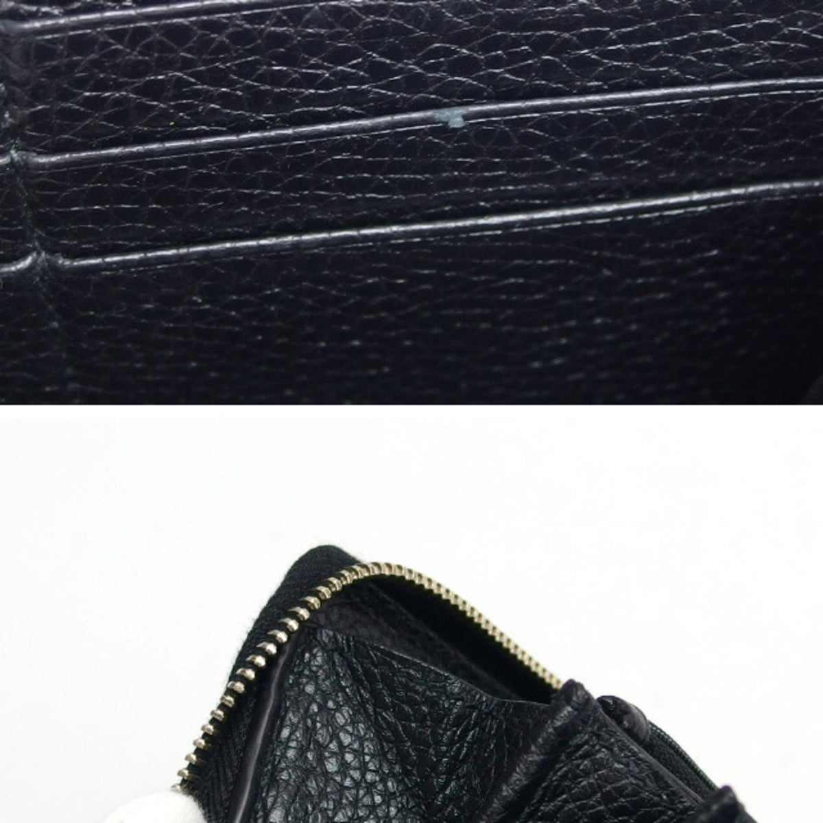 Gucci Black Leather Long Wallet (Bi-Fold) (Pre-Owned)