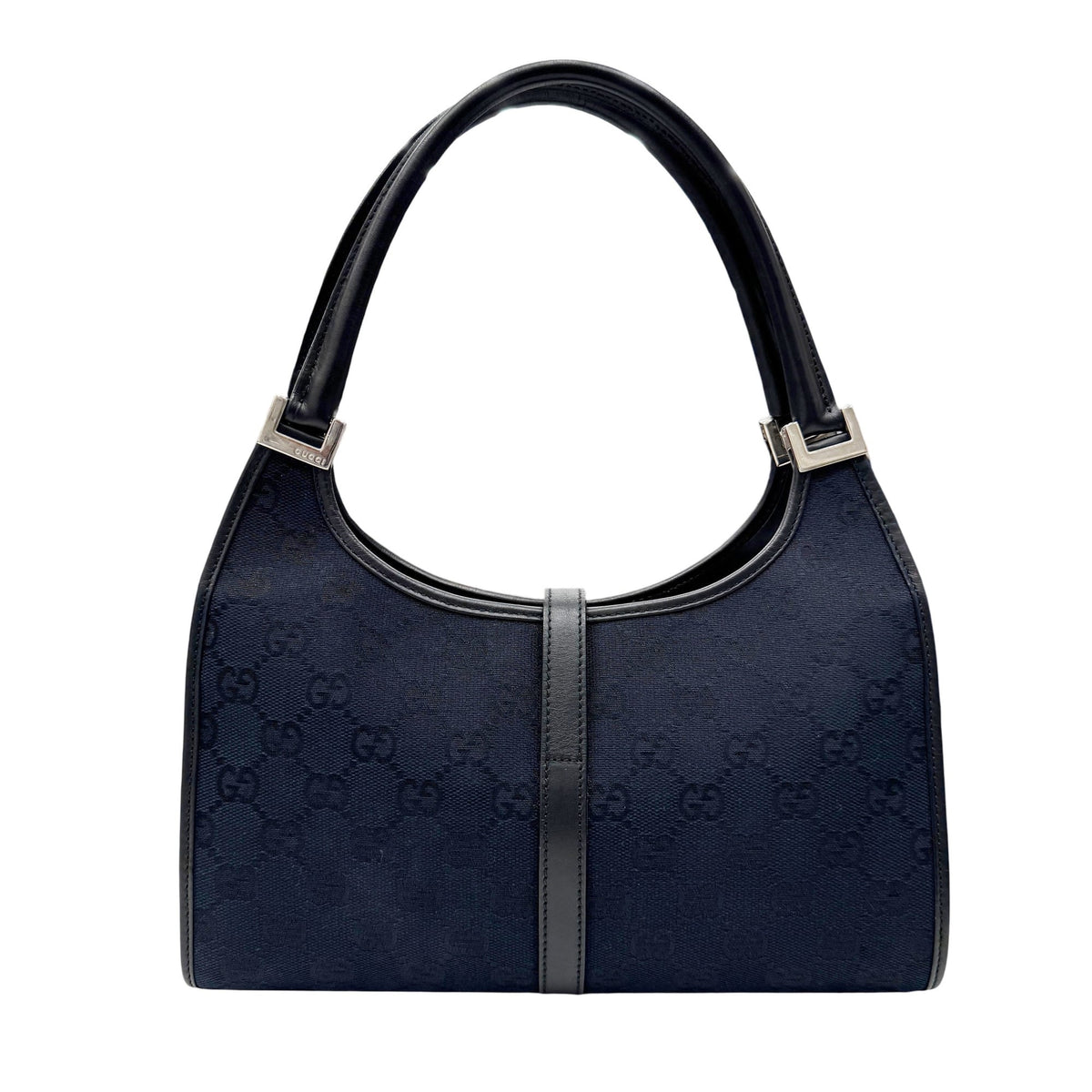 Gucci Black Gg Canvas Handbag (Pre-Owned)