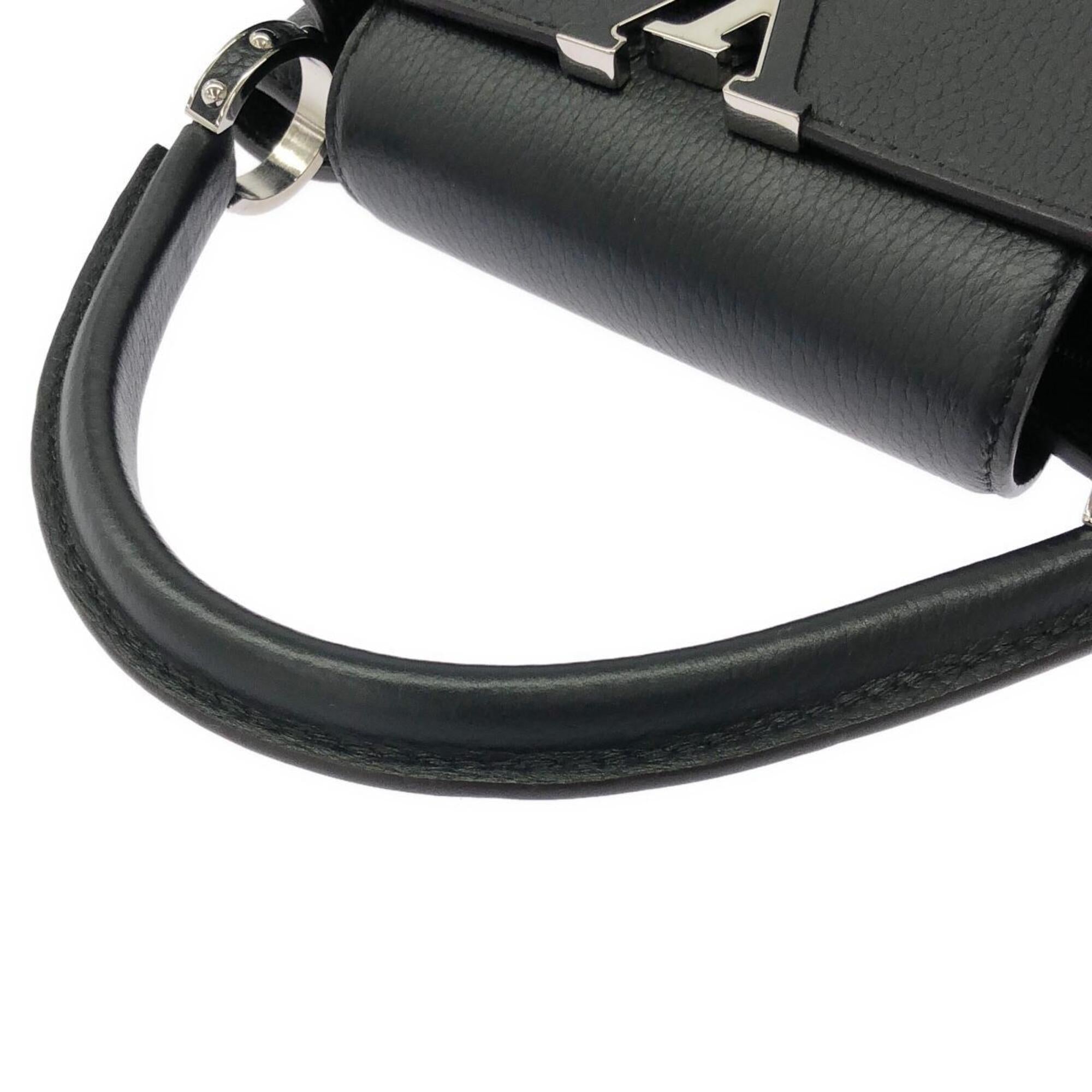 Louis Vuitton Black Leather Handbag (Pre-Owned)