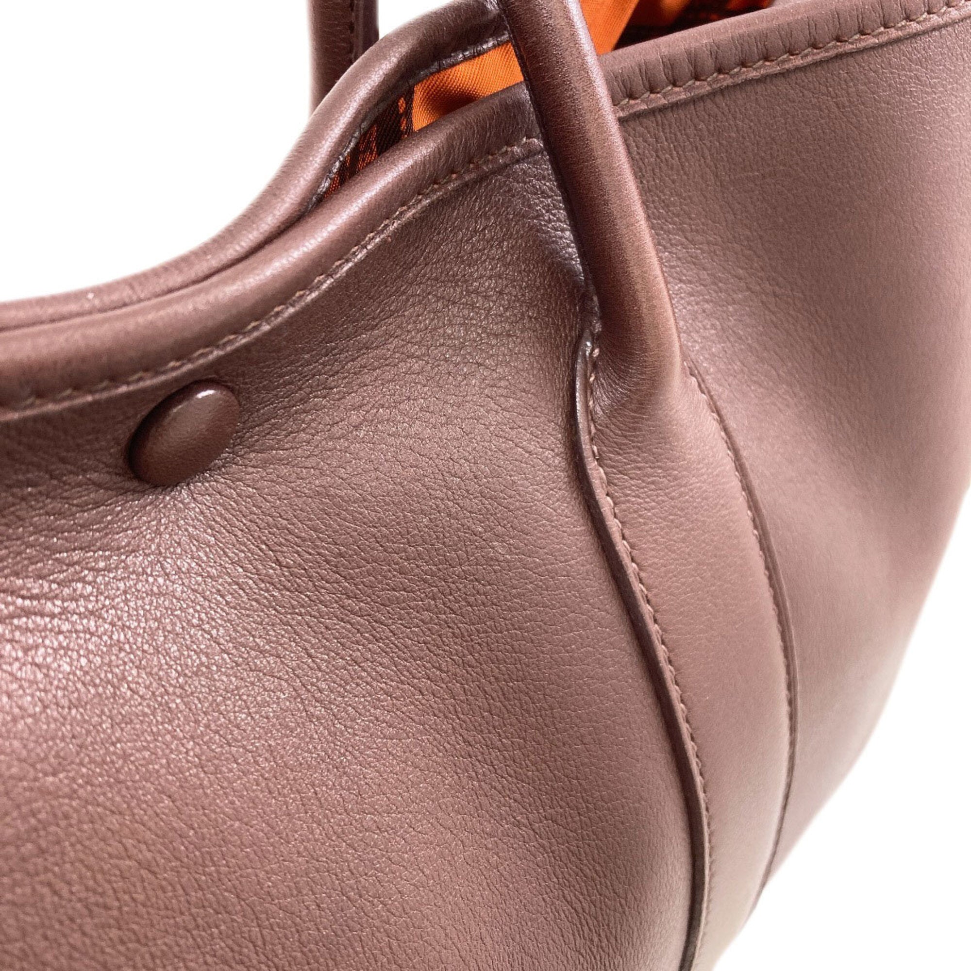 Hermes Garden Brown Swift Leather Handbag (Pre-Owned)