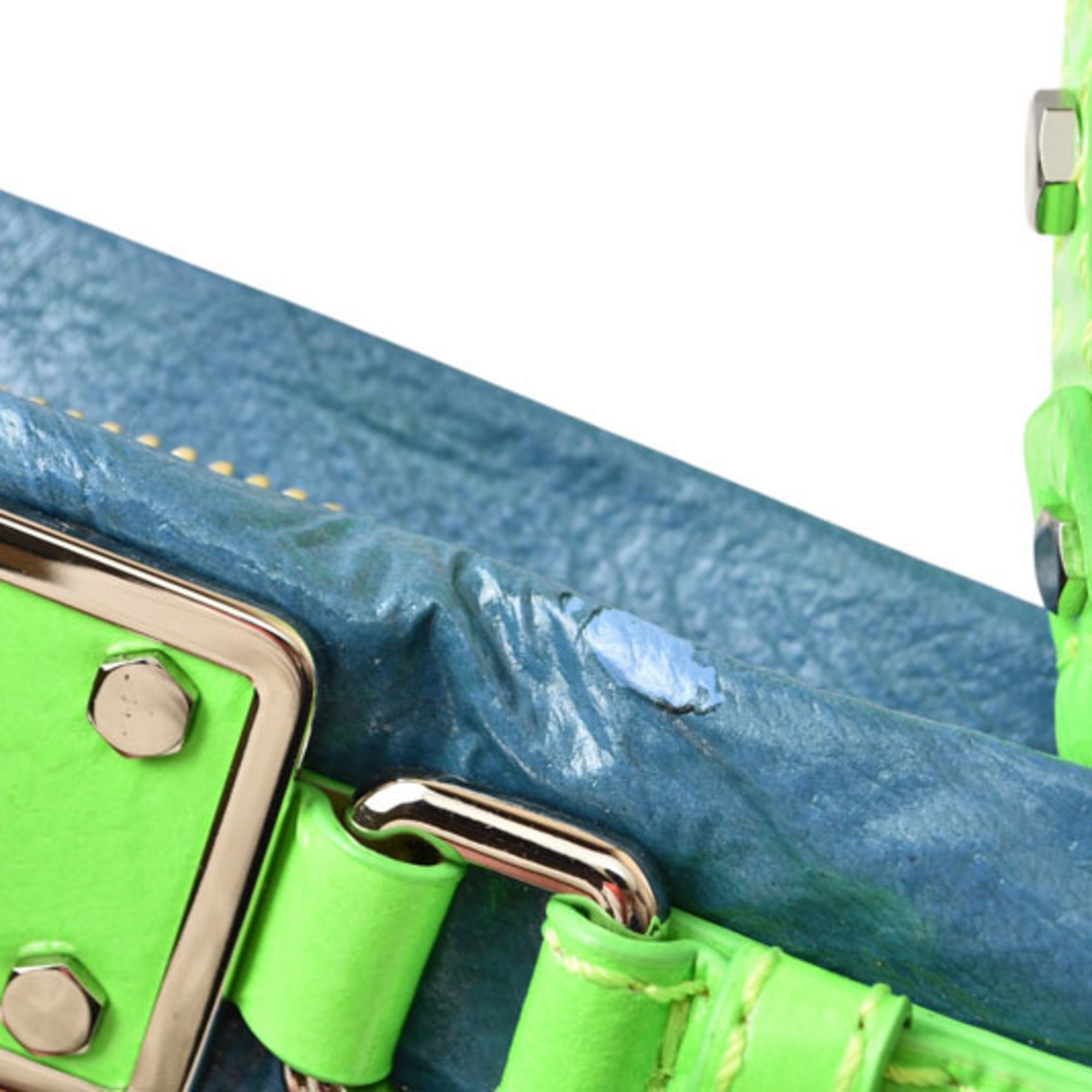 Marc By Marc Jacobs Dark Blue Green Pvc Handbag Pouch (Pre-Owned)
