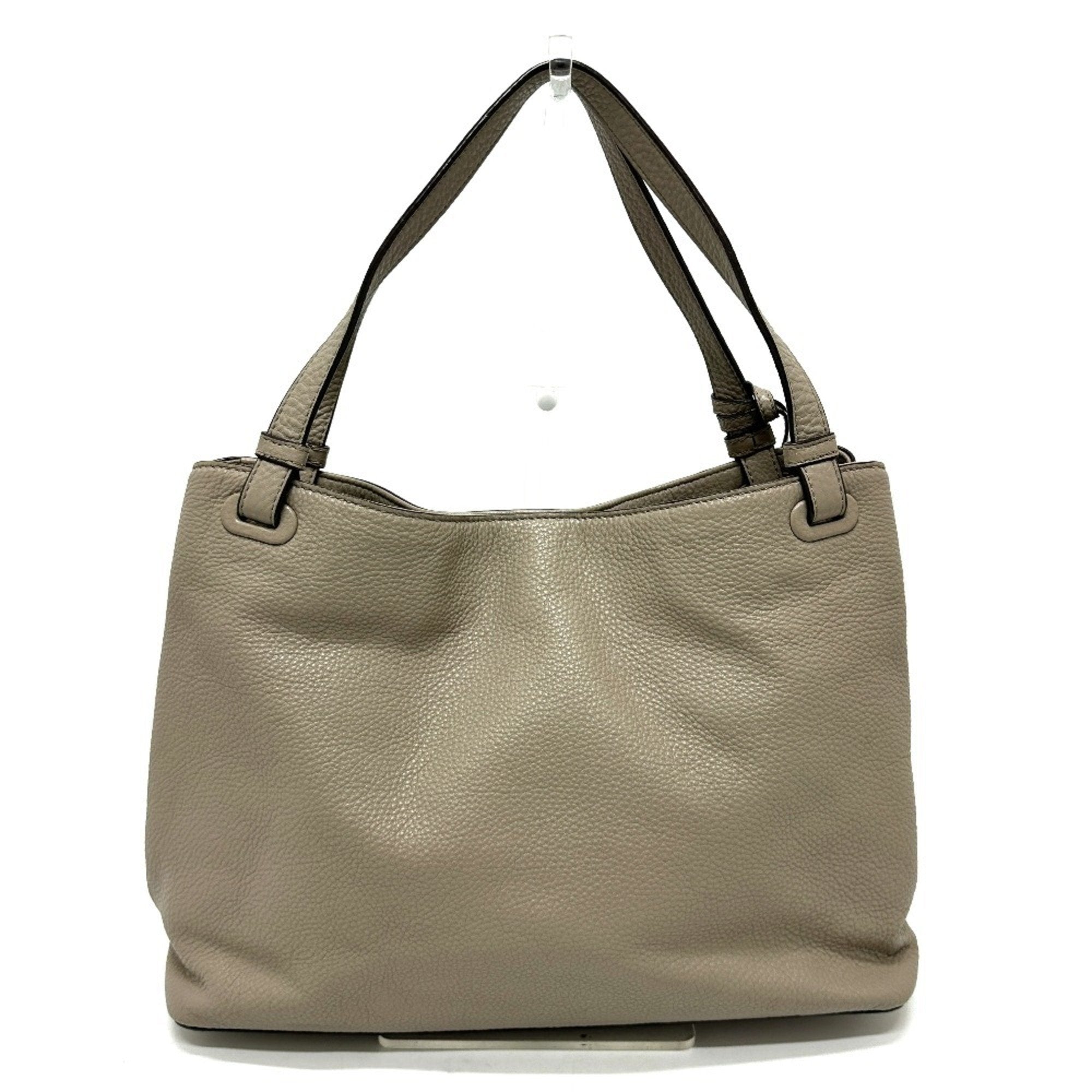 Tory Burch Beige Leather Shoulder Bag Tote Bag (Pre-Owned)