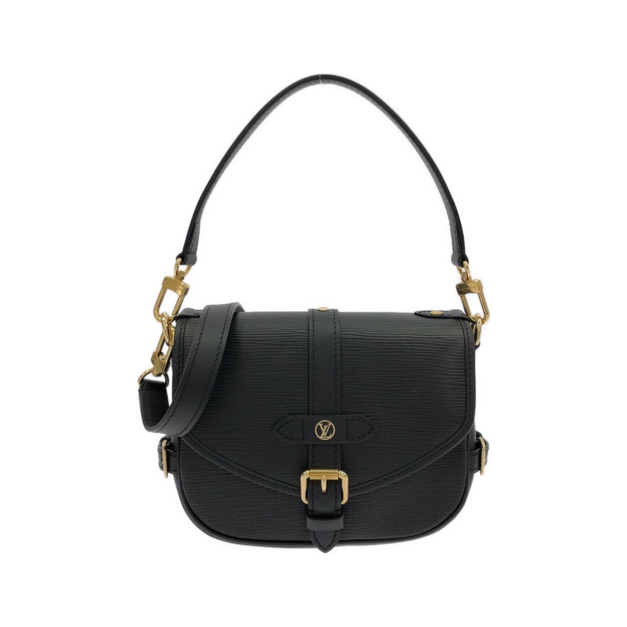 Louis Vuitton Black Leather Shoulder Bag (Pre-Owned)