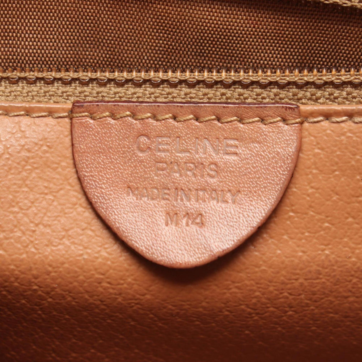 Celine Beige Brown Coated Canvas Leather Shoulder Bag (Pre-Owned)