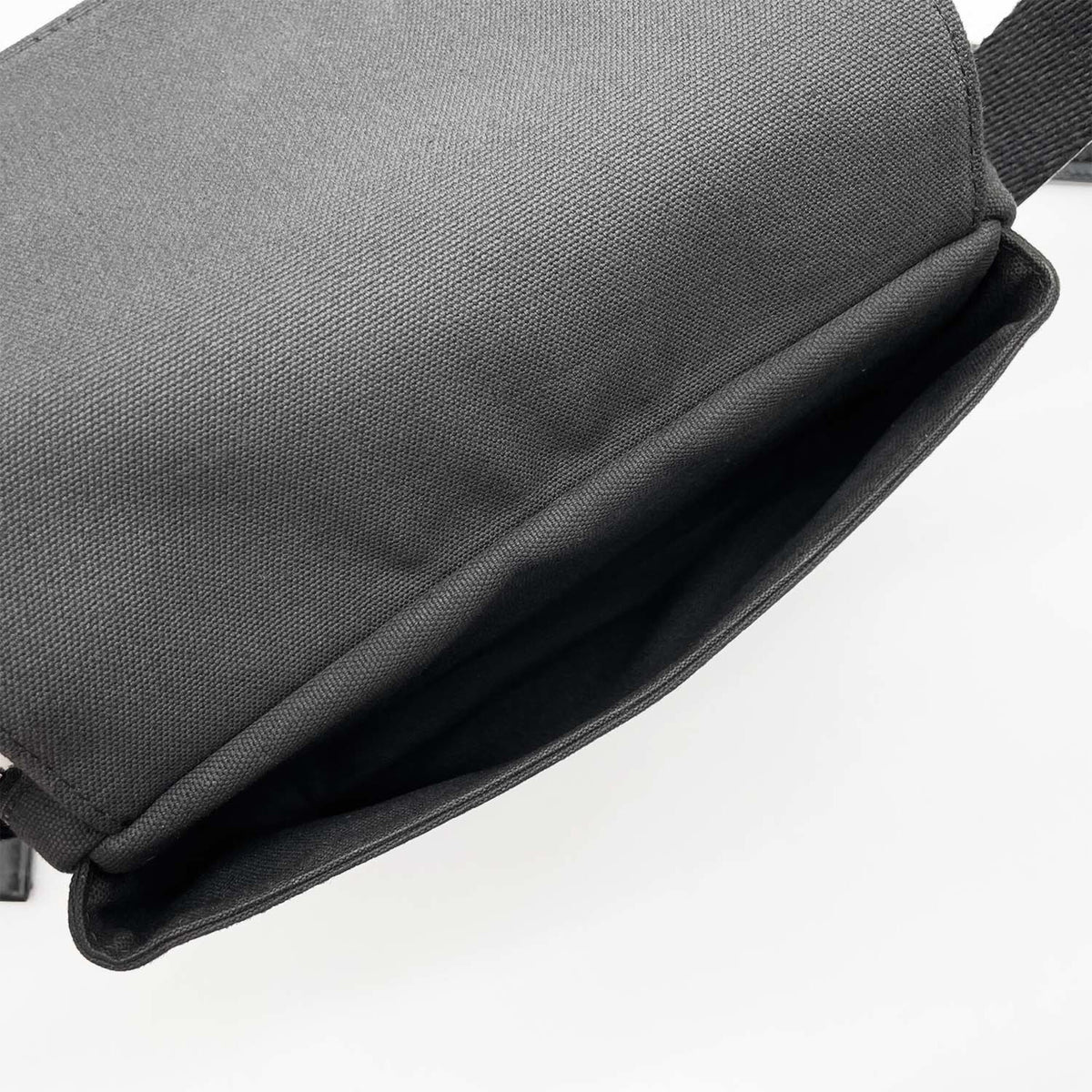 Loewe Black Gray Canvas Leather Messenger Bag Shoulder Bag (Pre-Owned)