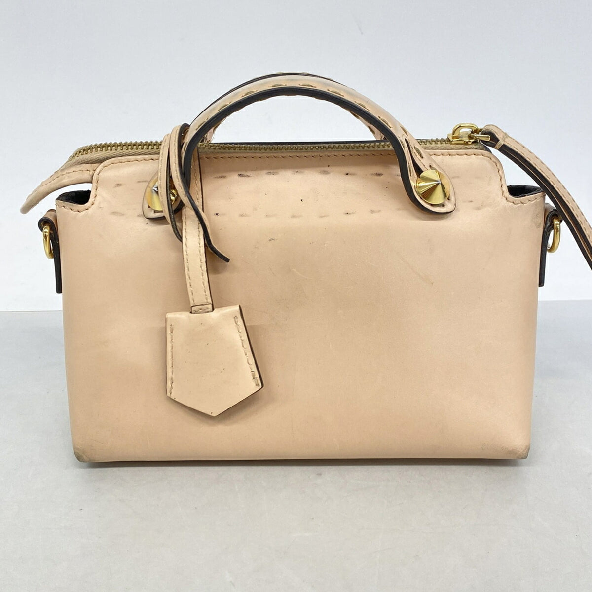 Fendi Pink Beige Leather Handbag (Pre-Owned)