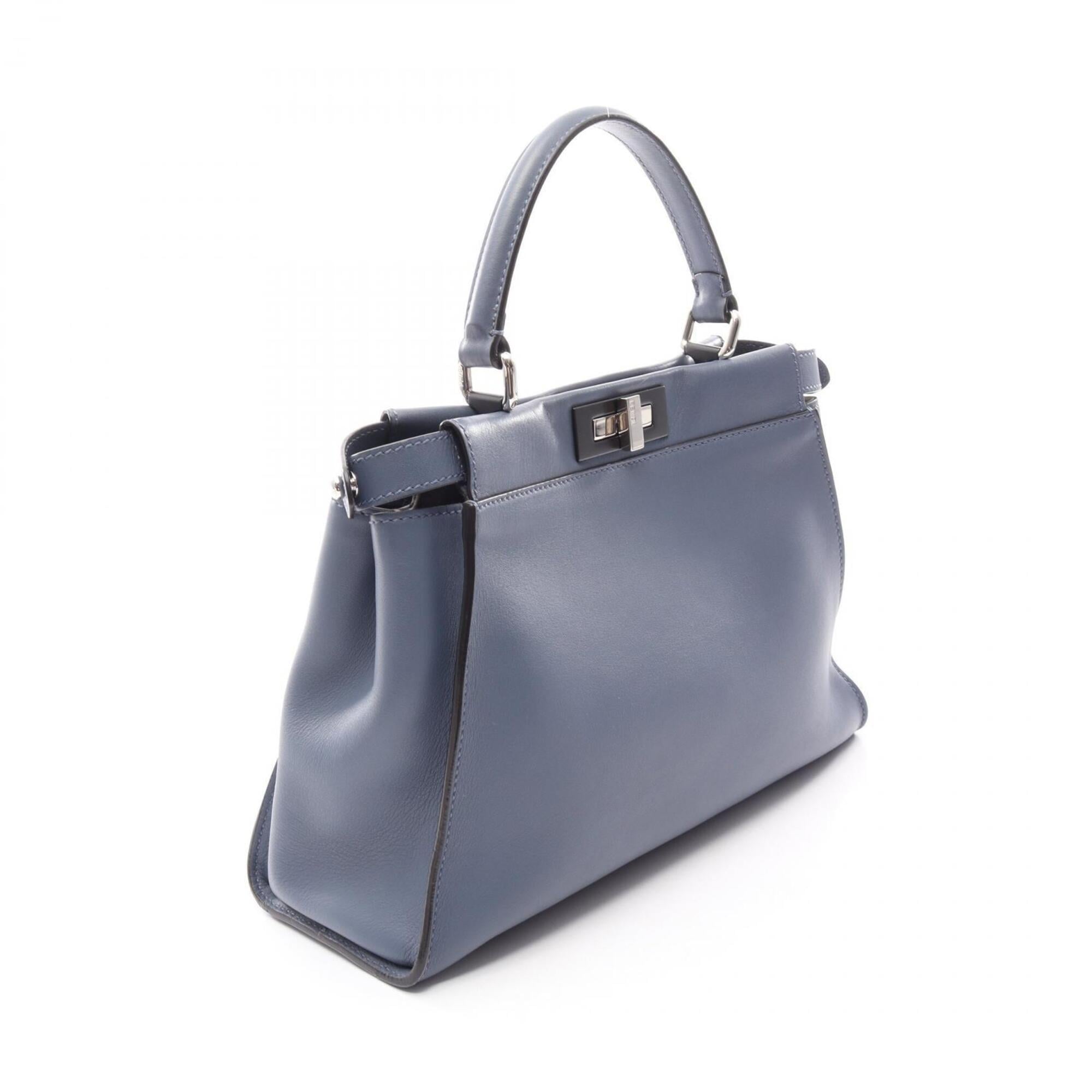 Fendi Blue Leather Handbag (Pre-Owned)