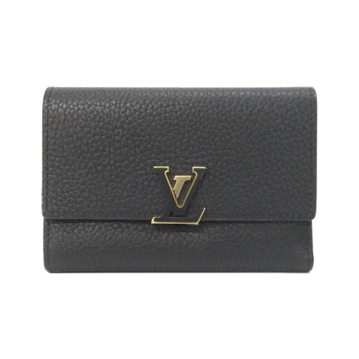 Louis Vuitton Taurillon Black Hot Pink Leather Wallet (Bi-Fold) (Pre-Owned)