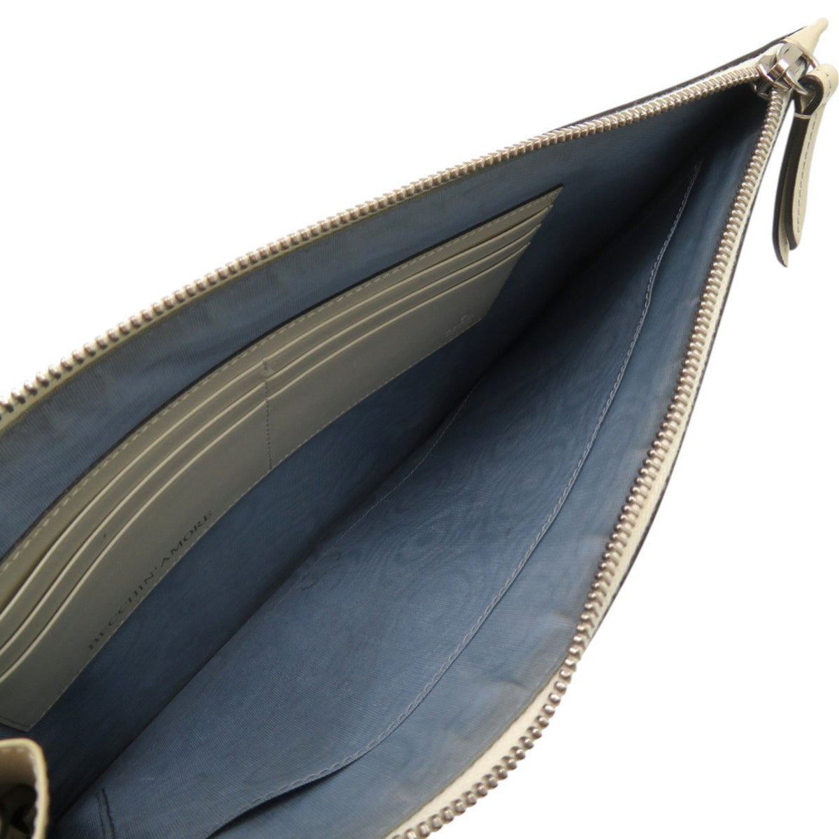 Gucci Gold Ivory Leather Clutch Bag (Pre-Owned)