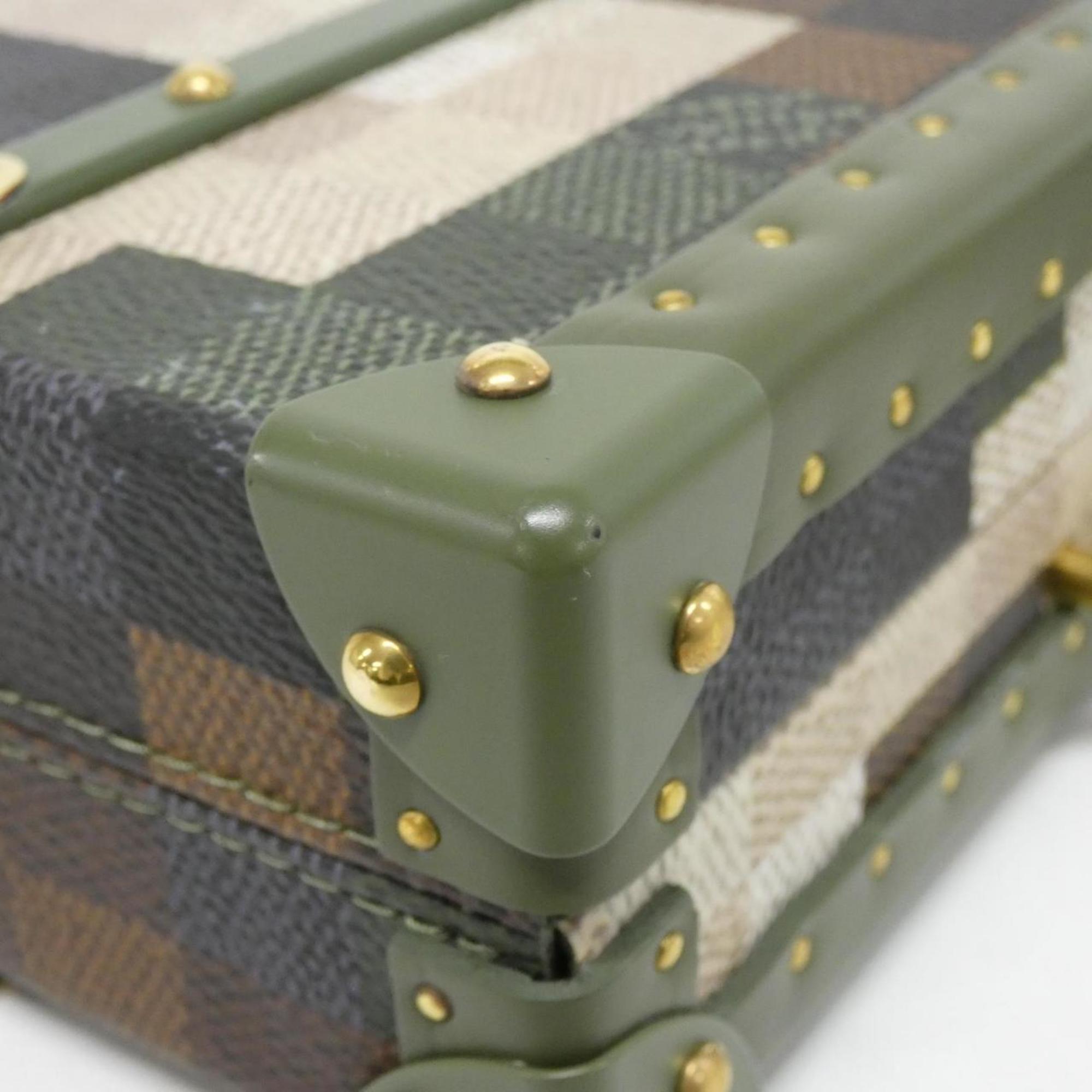 Louis Vuitton Vert Coated Canvas Shoulder Bag (Pre-Owned)