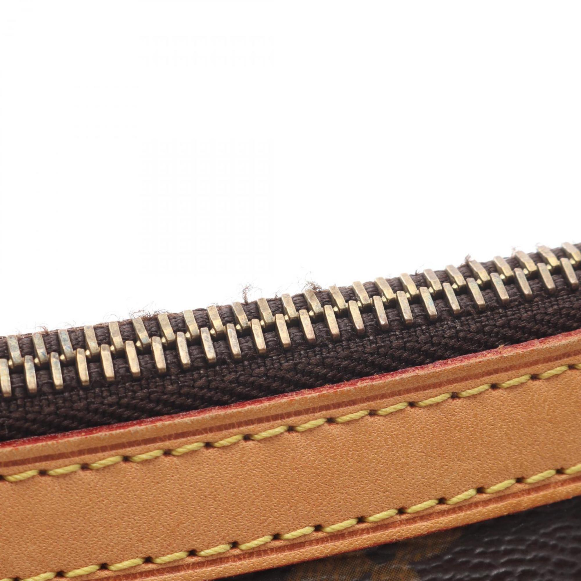 Louis Vuitton Brown Coated Canvas Leather Shoulder Bag (Pre-Owned)