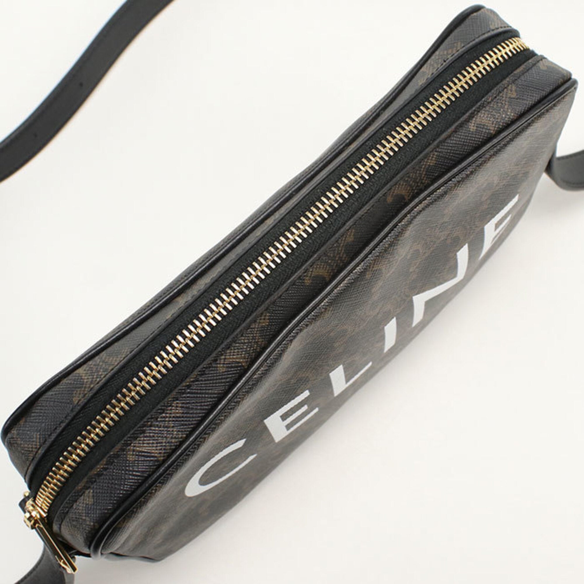 Celine Brown Pvc Leather Messenger Bag Shoulder Bag (Pre-Owned)