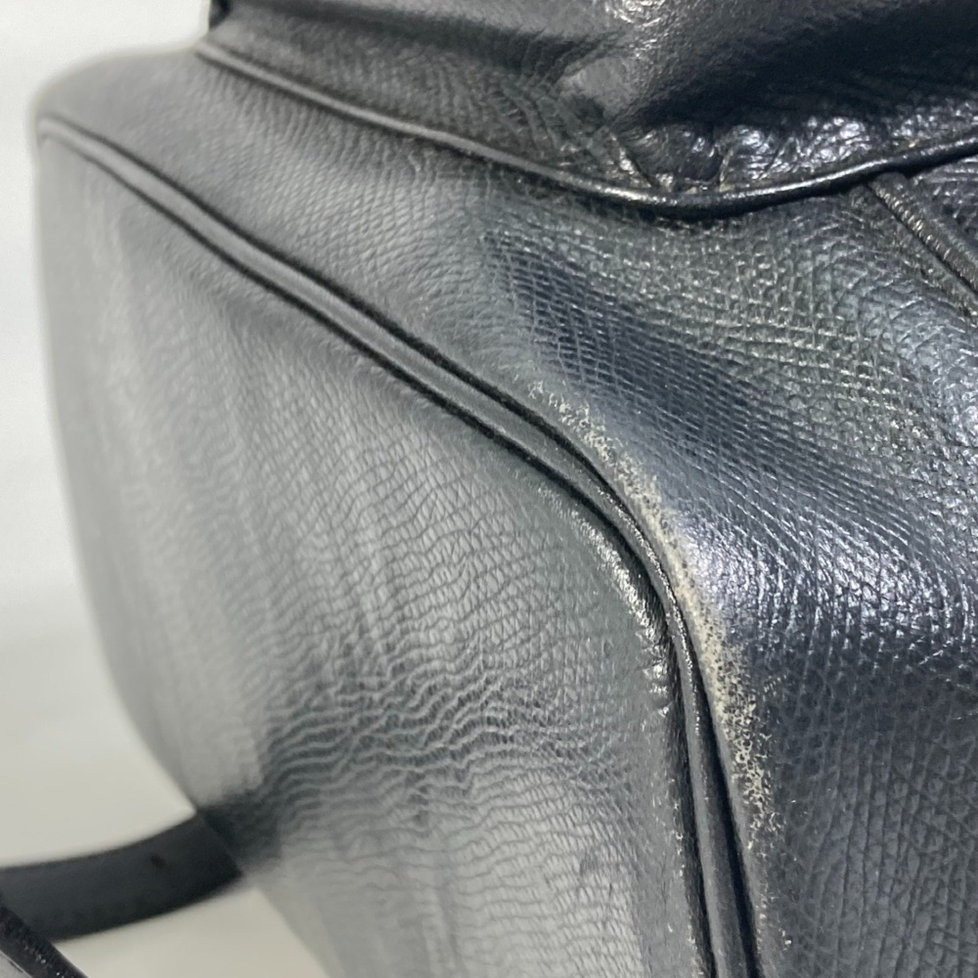 Versace Black Leather Backpack (Pre-Owned)