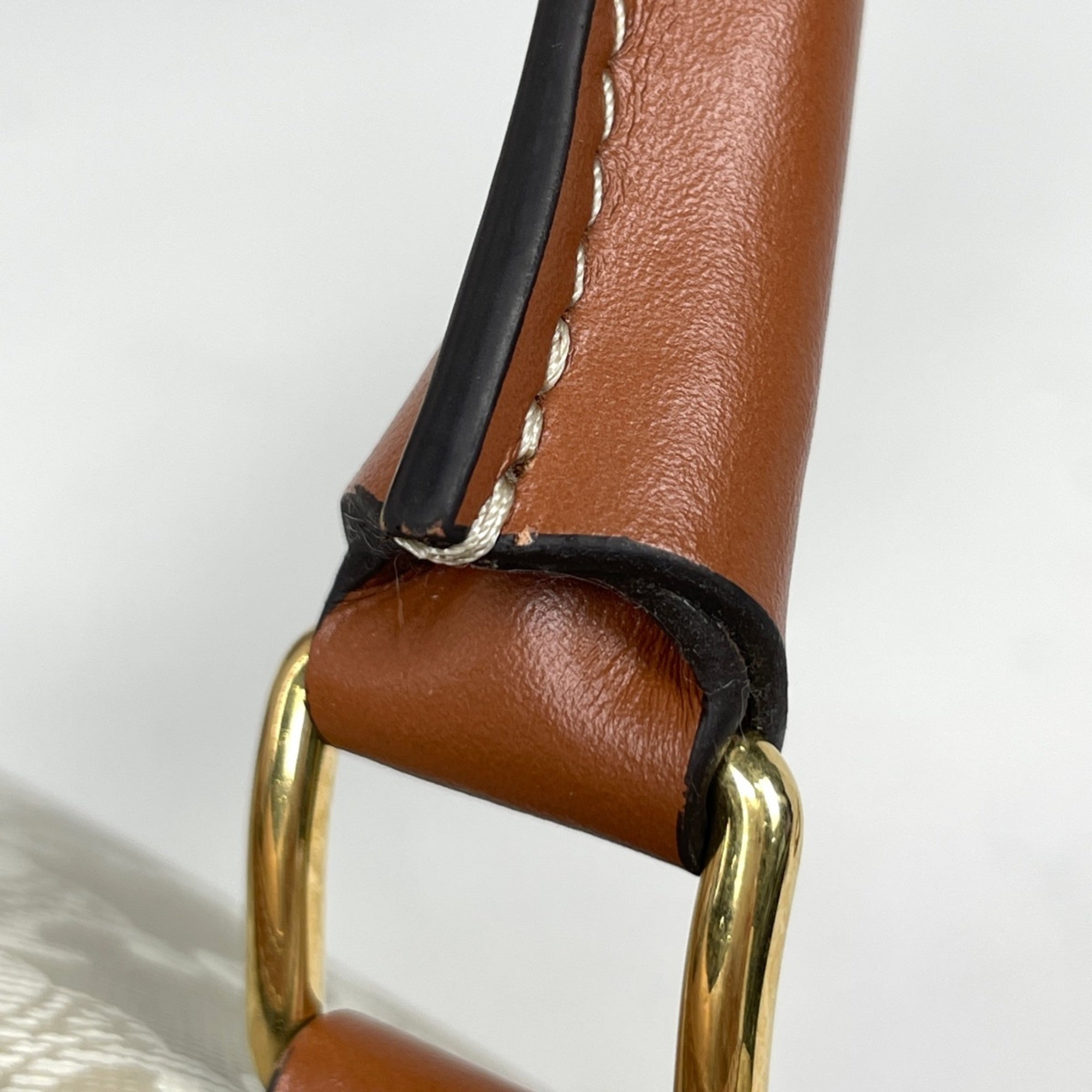Celine Beige Brown Coated Canvas Leather Handbag (Pre-Owned)