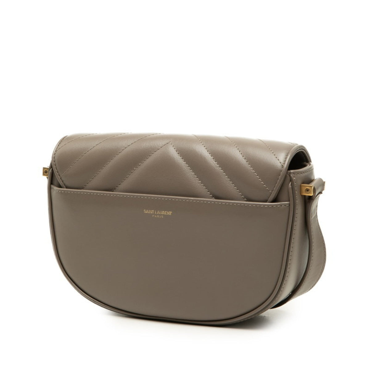 Saint Laurent Gray Leather Shoulder Bag (Pre-Owned)