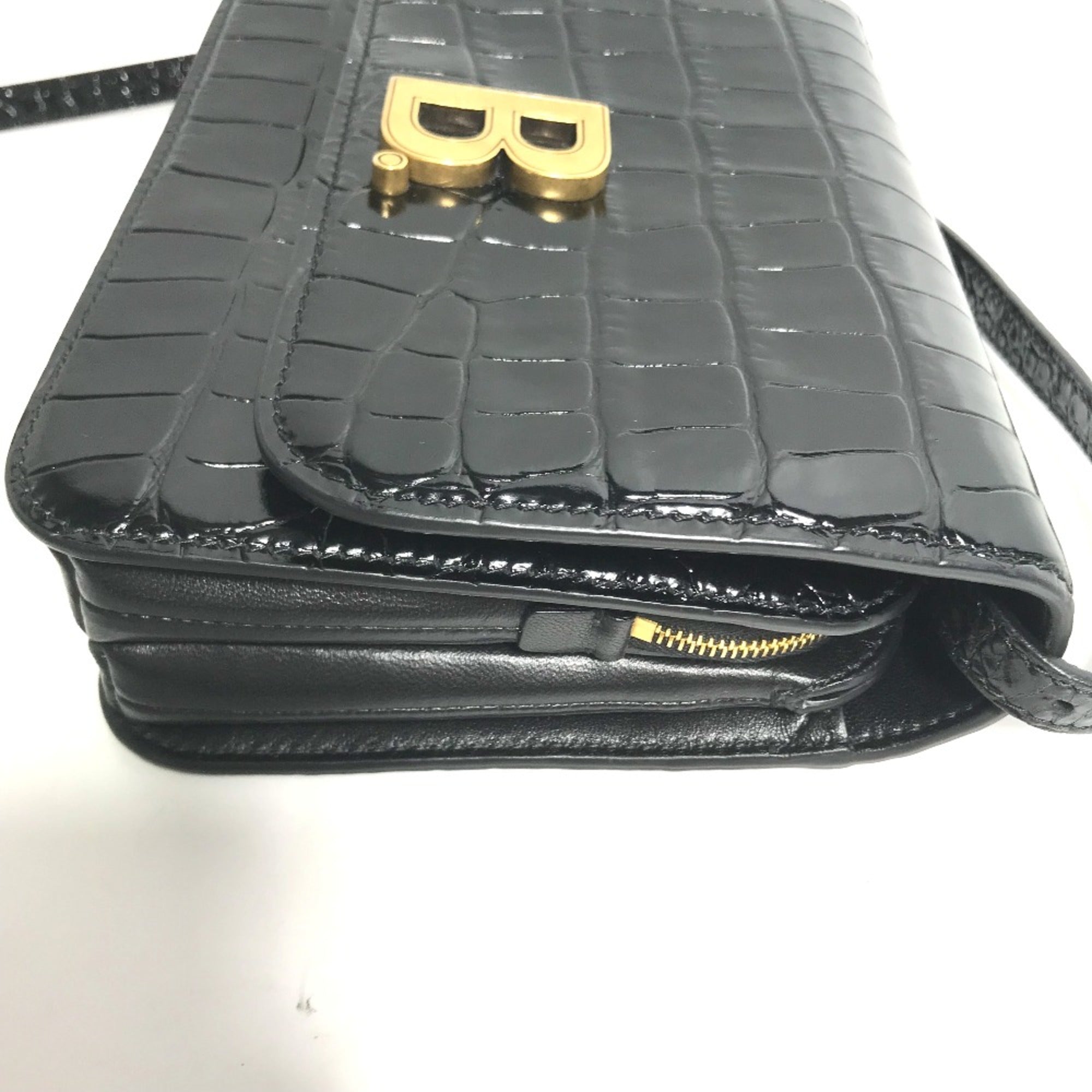 Balenciaga Black Leather Shoulder Bag (Pre-Owned)