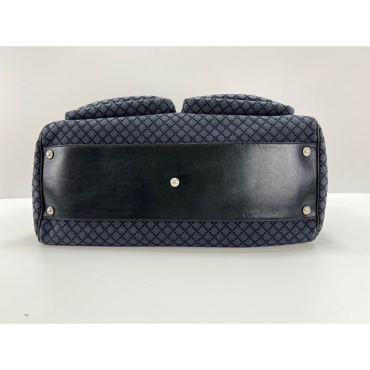 Gucci Navy Canvas Handbag (Pre-Owned)