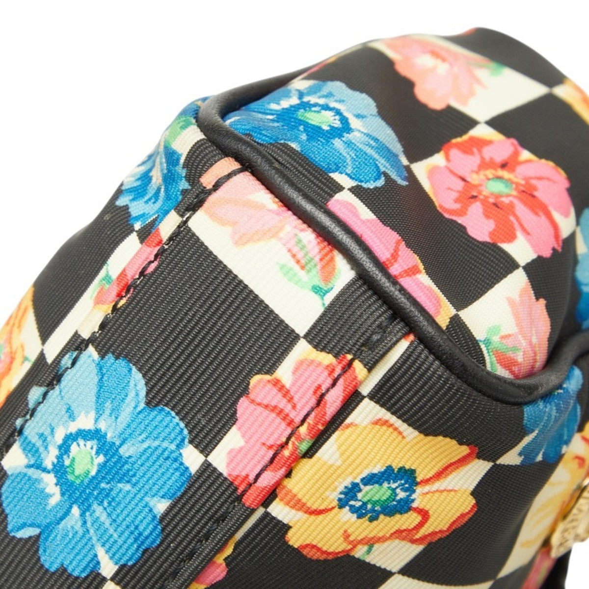 Versace Black Multi-Color Nylon Leather Shoulder Bag (Pre-Owned)