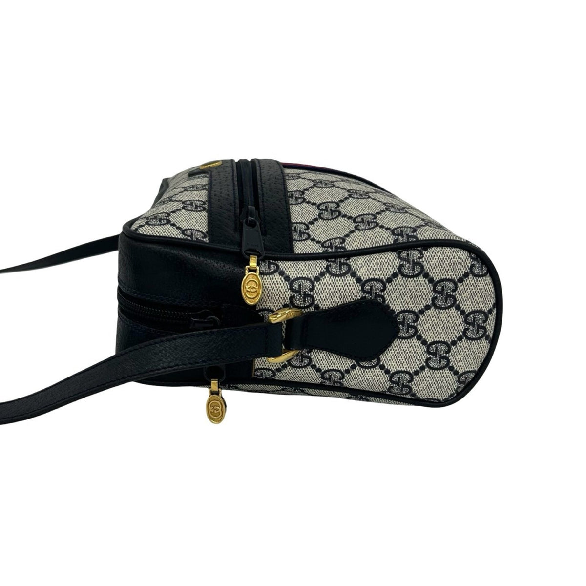 Gucci Navy Red Color Leather Pvc Shoulder Bag (Pre-Owned)