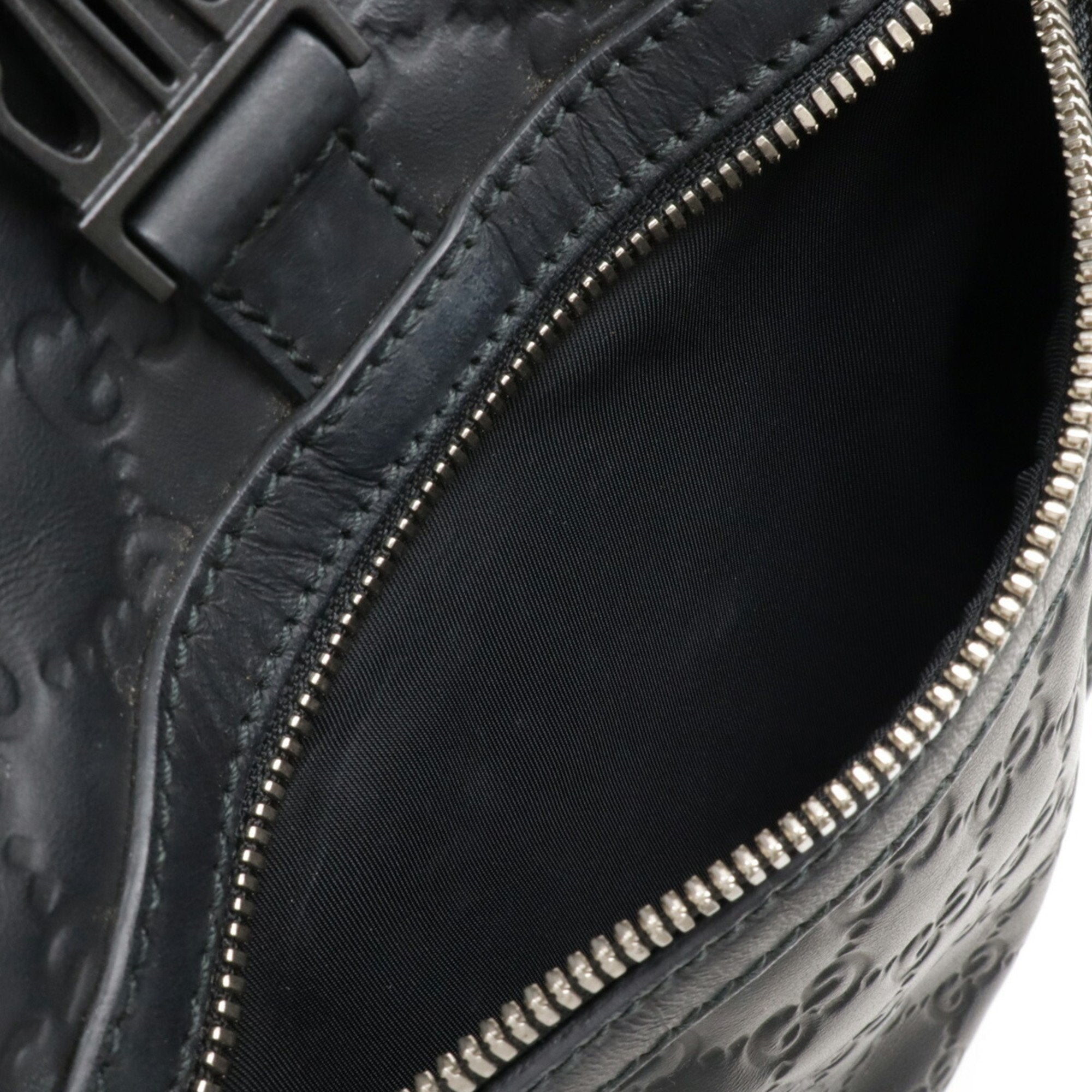 Gucci Black Rubber Leather Backpack (Pre-Owned)