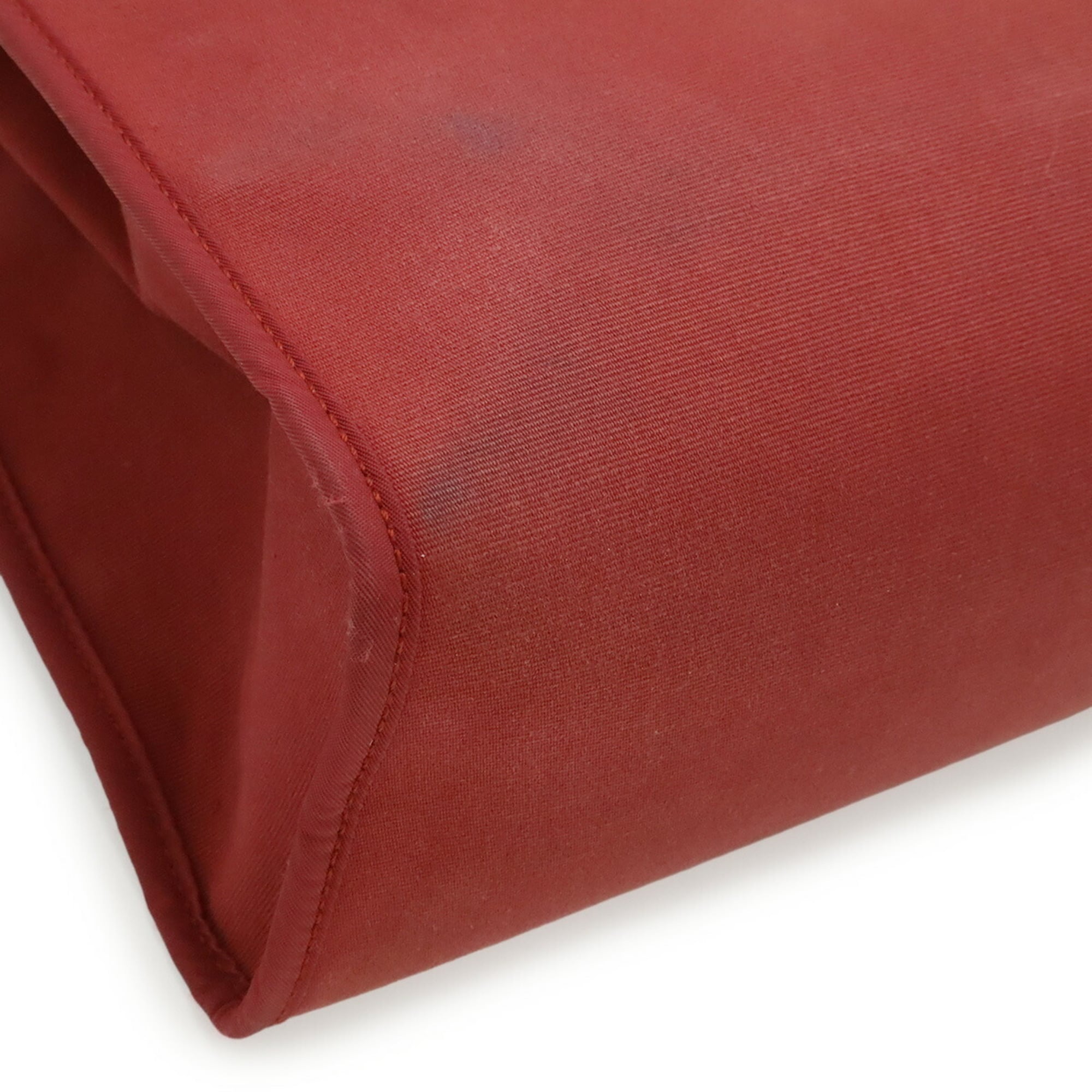 Hermes Her Bag Red Color Toile Officier Leather Handbag Shoulder Bag (Pre-Owned)