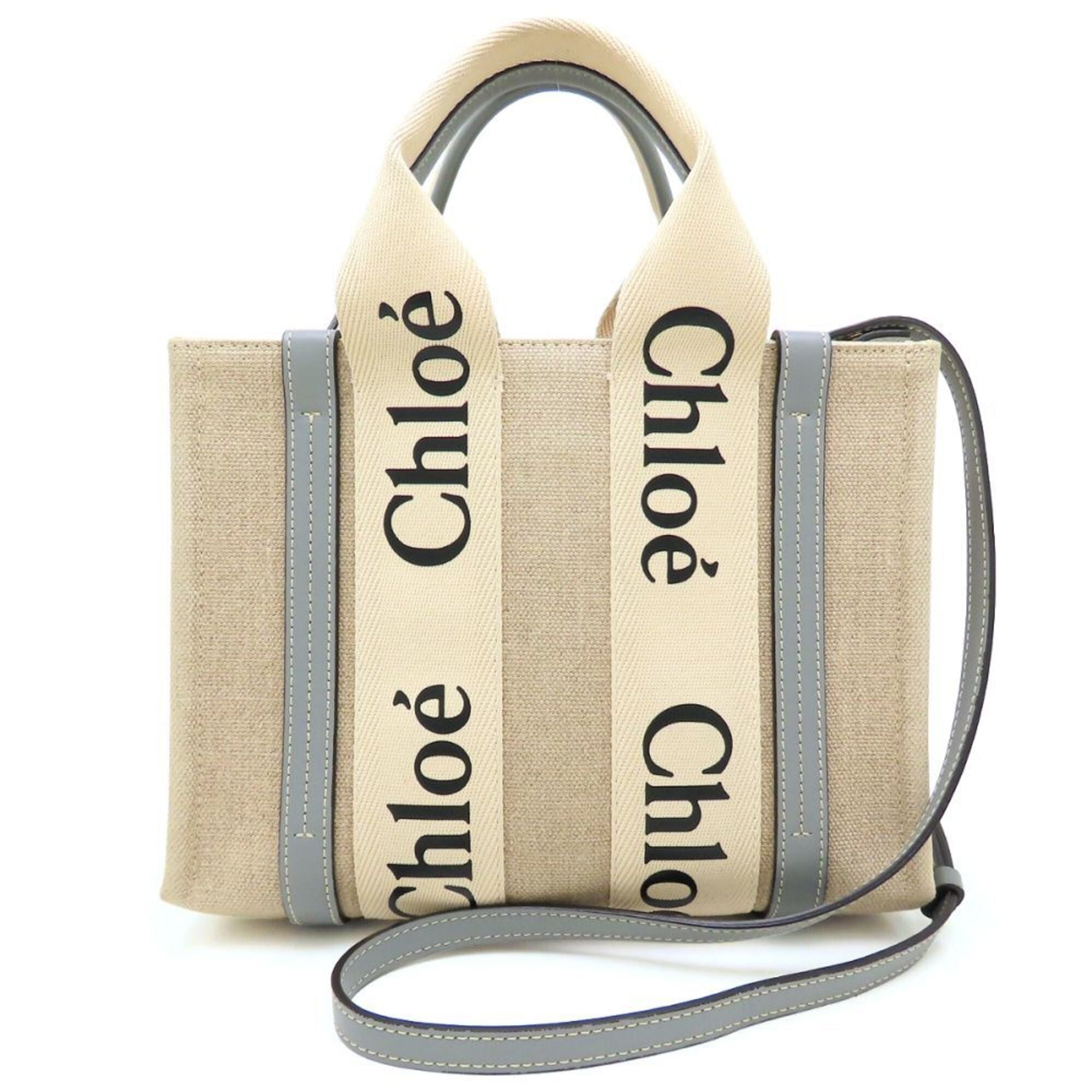 Chloé Beige Linen Leather Handbag (Pre-Owned)
