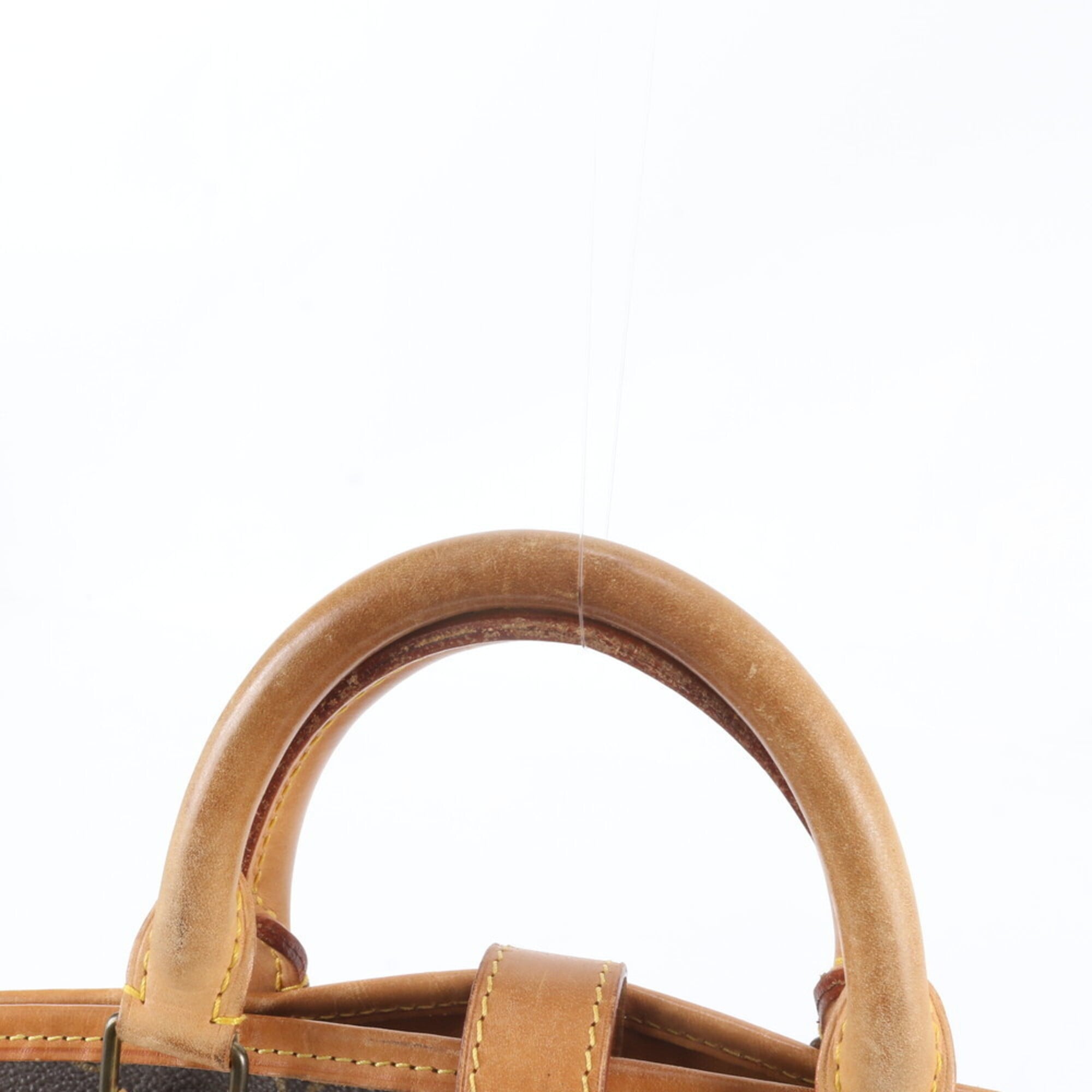 Louis Vuitton Brown Leather Coated Canvas Boston Bag (Pre-Owned)
