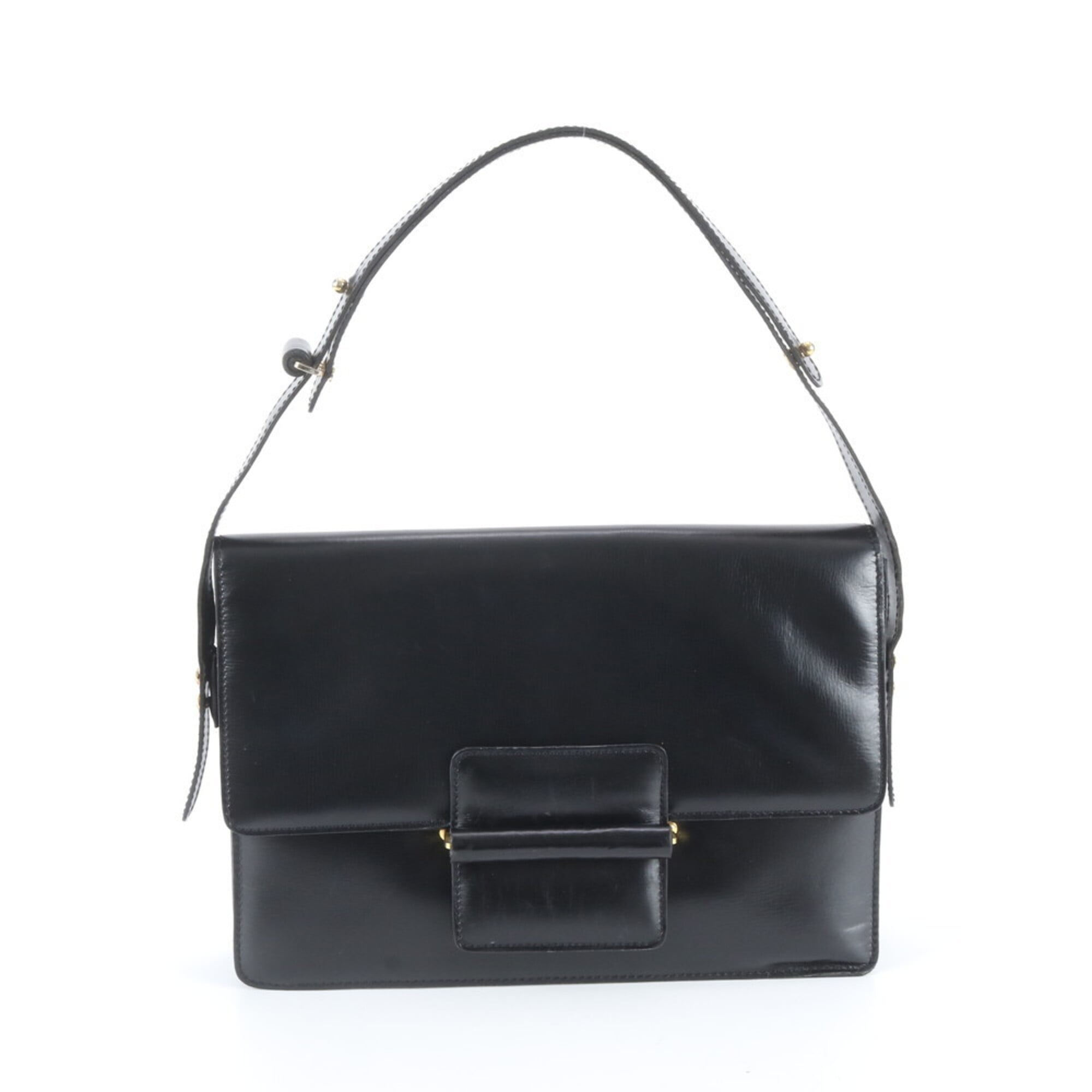 Loewe Black Leather Handbag Shoulder Bag Tote Bag (Pre-Owned)