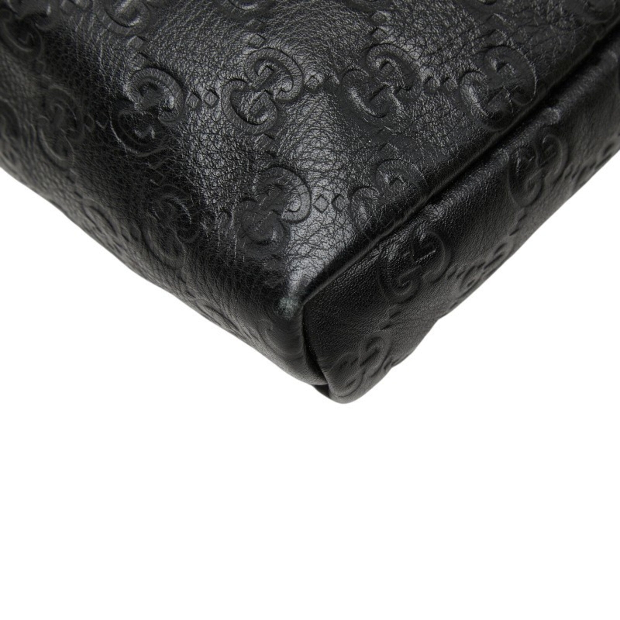Gucci Black Pvc Leather Shoulder Bag (Pre-Owned)