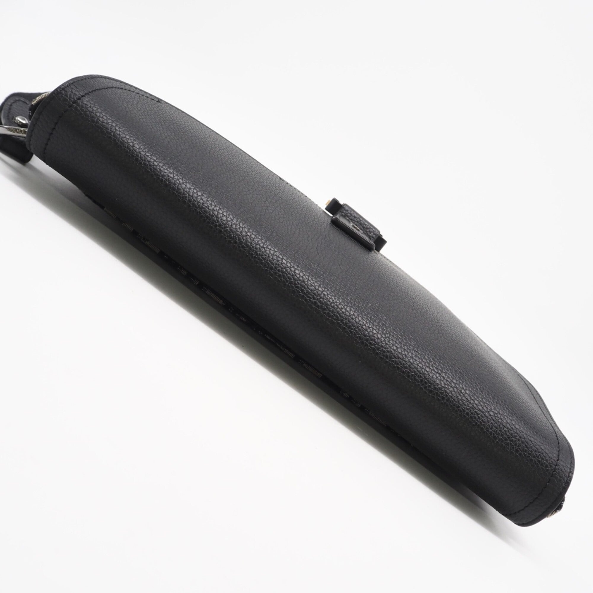 Christian Dior Black Gray Canvas Leather Clutch Bag Pouch (Pre-Owned)