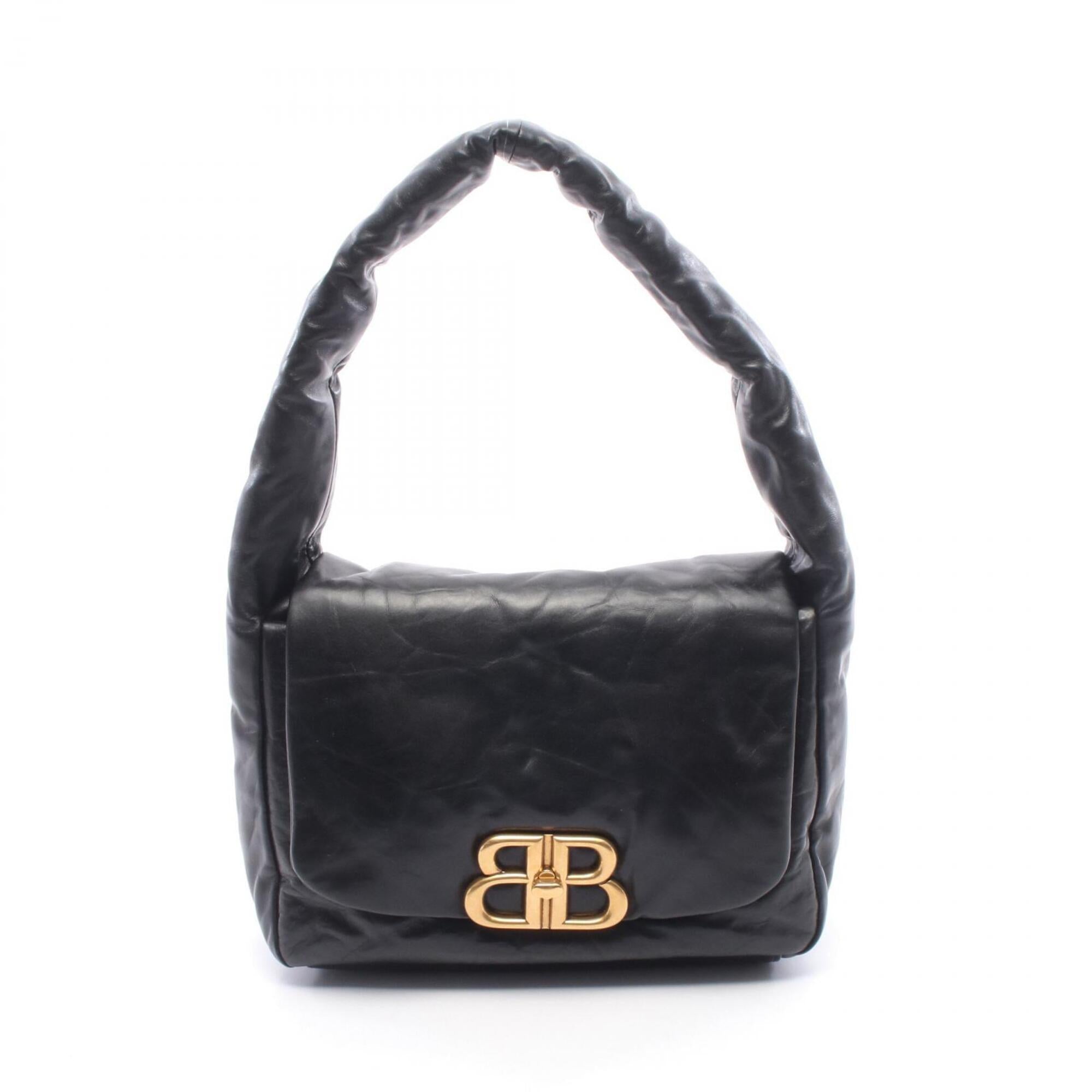 Balenciaga Black Leather Handbag Shoulder Bag (Pre-Owned)