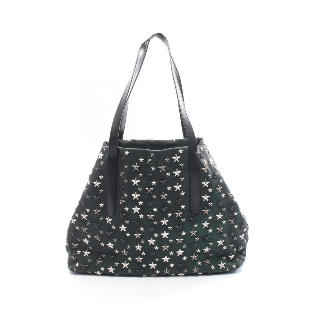 Jimmy Choo Green Leather Handbag Tote Bag (Pre-Owned)