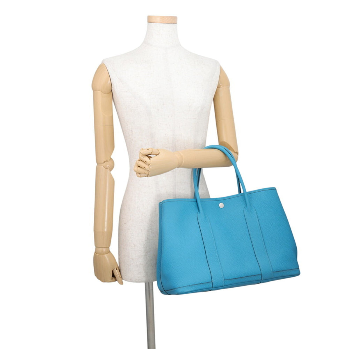 Hermes Garden Cobalt Negonda Leather Handbag Tote Bag (Pre-Owned)