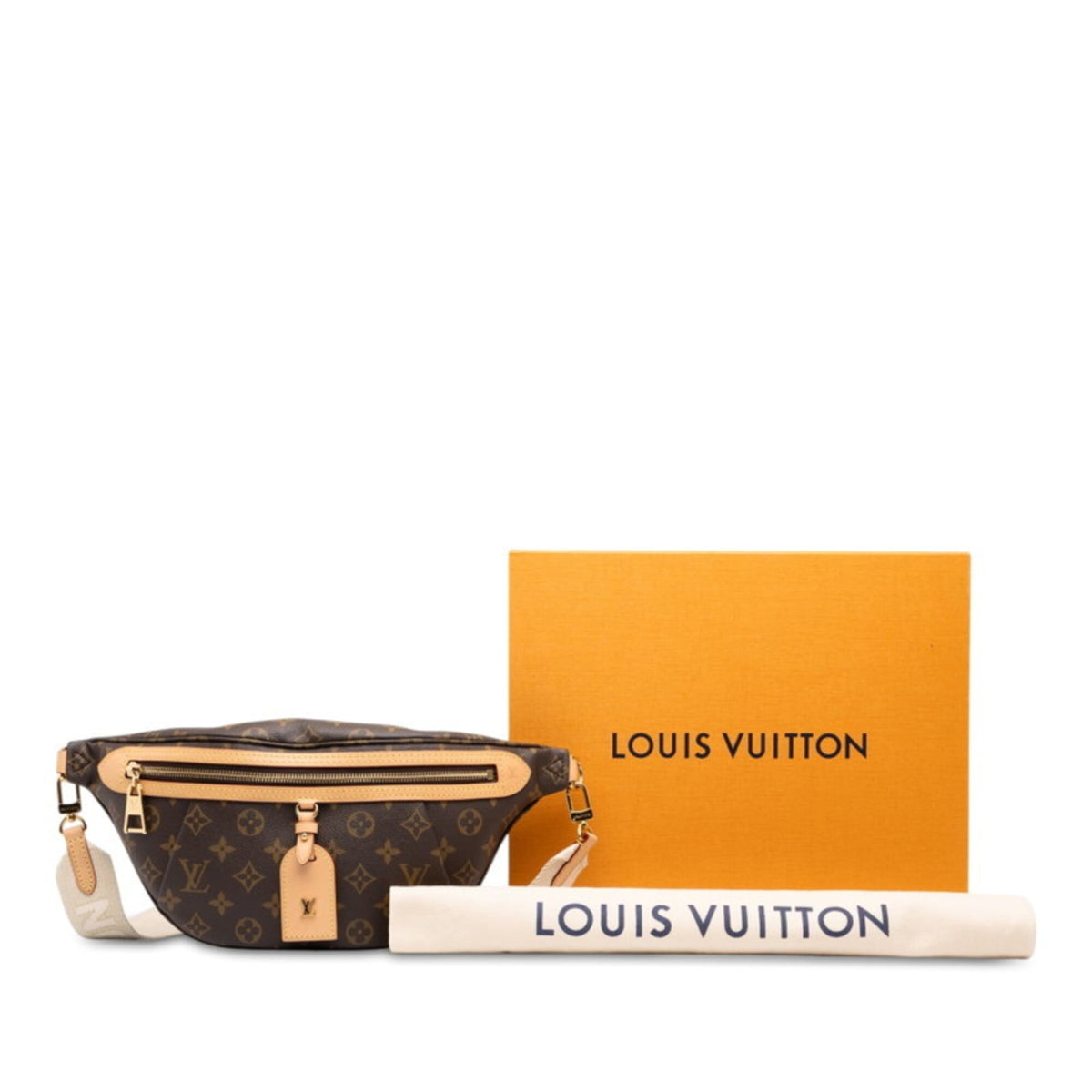 Louis Vuitton Brown Pvc Leather Sling Bag (Pre-Owned)