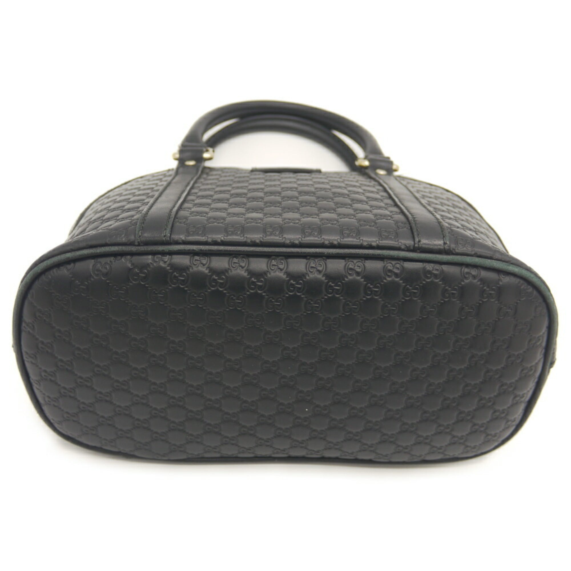 Gucci Black Micro Gg Leather Handbag Shoulder Bag (Pre-Owned)
