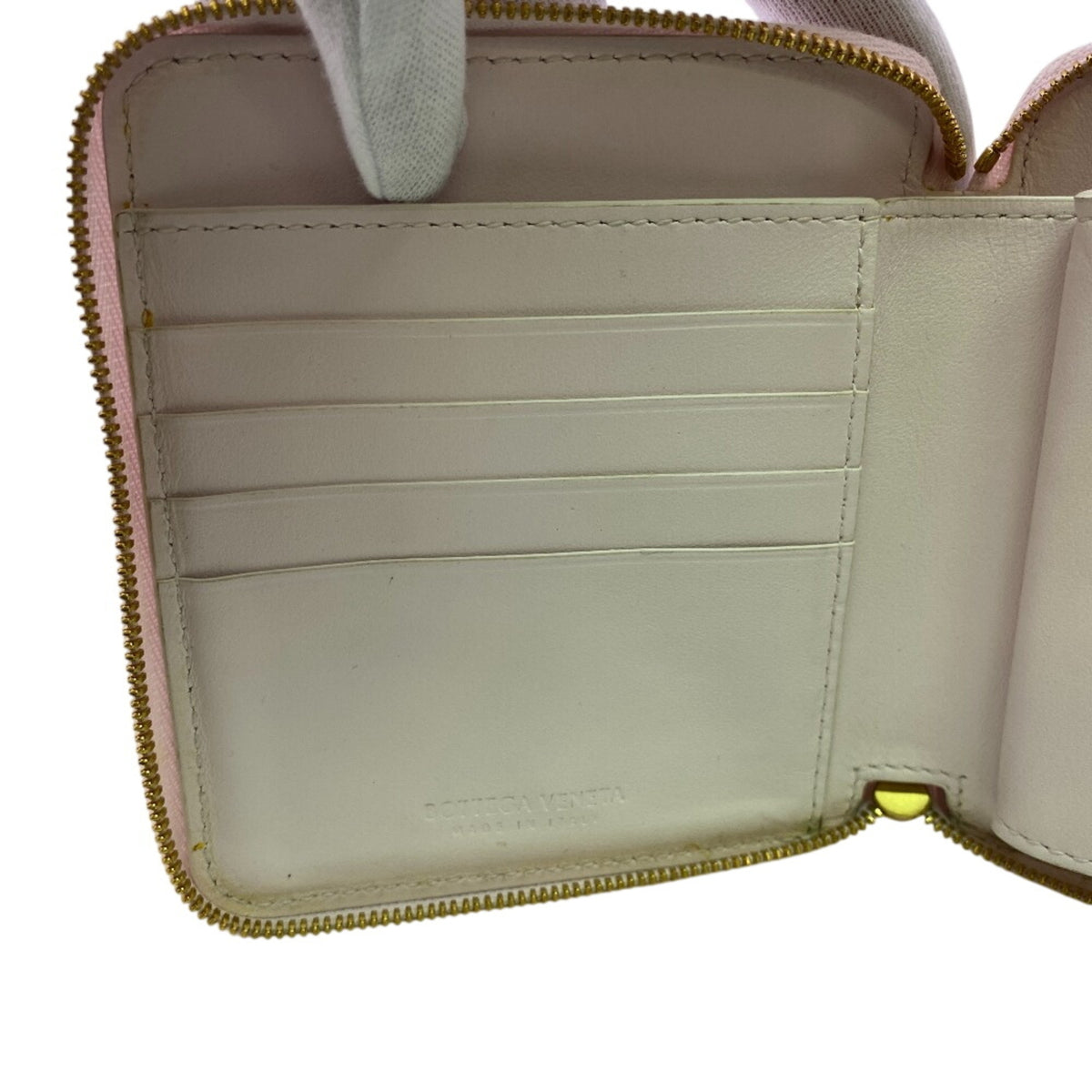 Bottega Veneta Pink Leather Long Bill Wallet (Bi-Fold) (Pre-Owned)