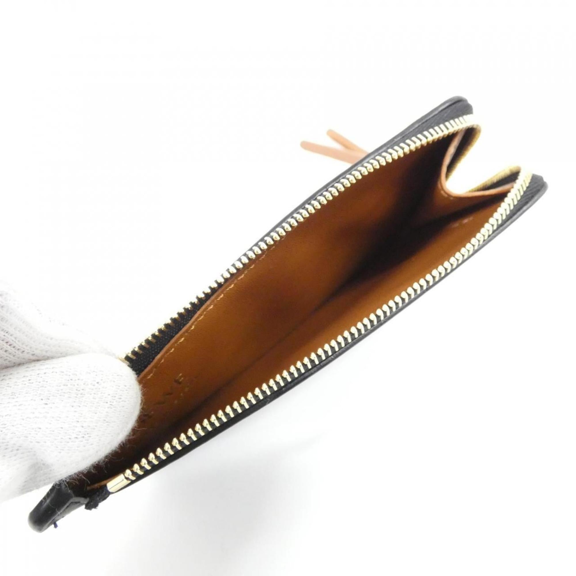 Loewe Black Leather Coin Purse/Coin Case (Pre-Owned)