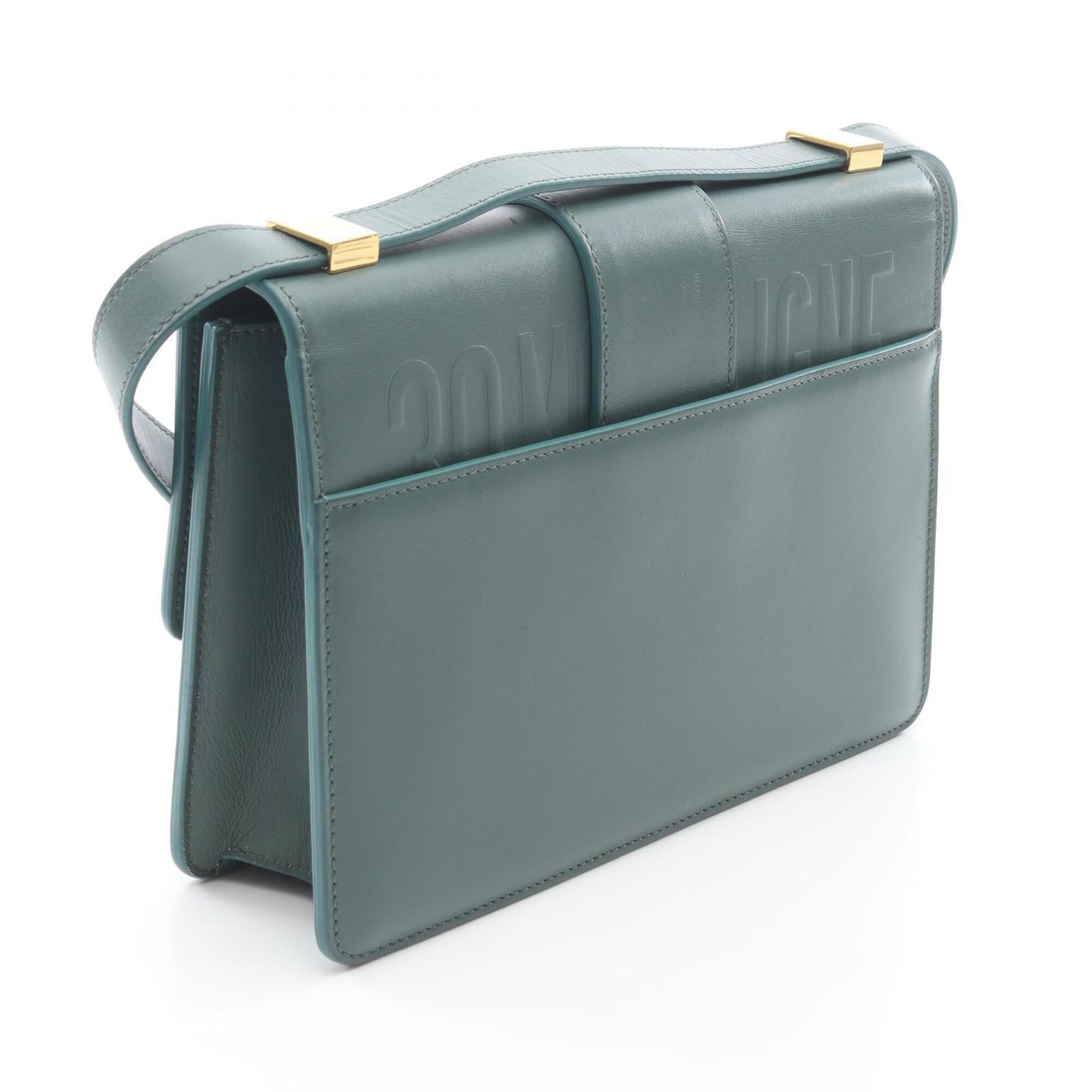 Christian Dior Green Leather Handbag Shoulder Bag (Pre-Owned)