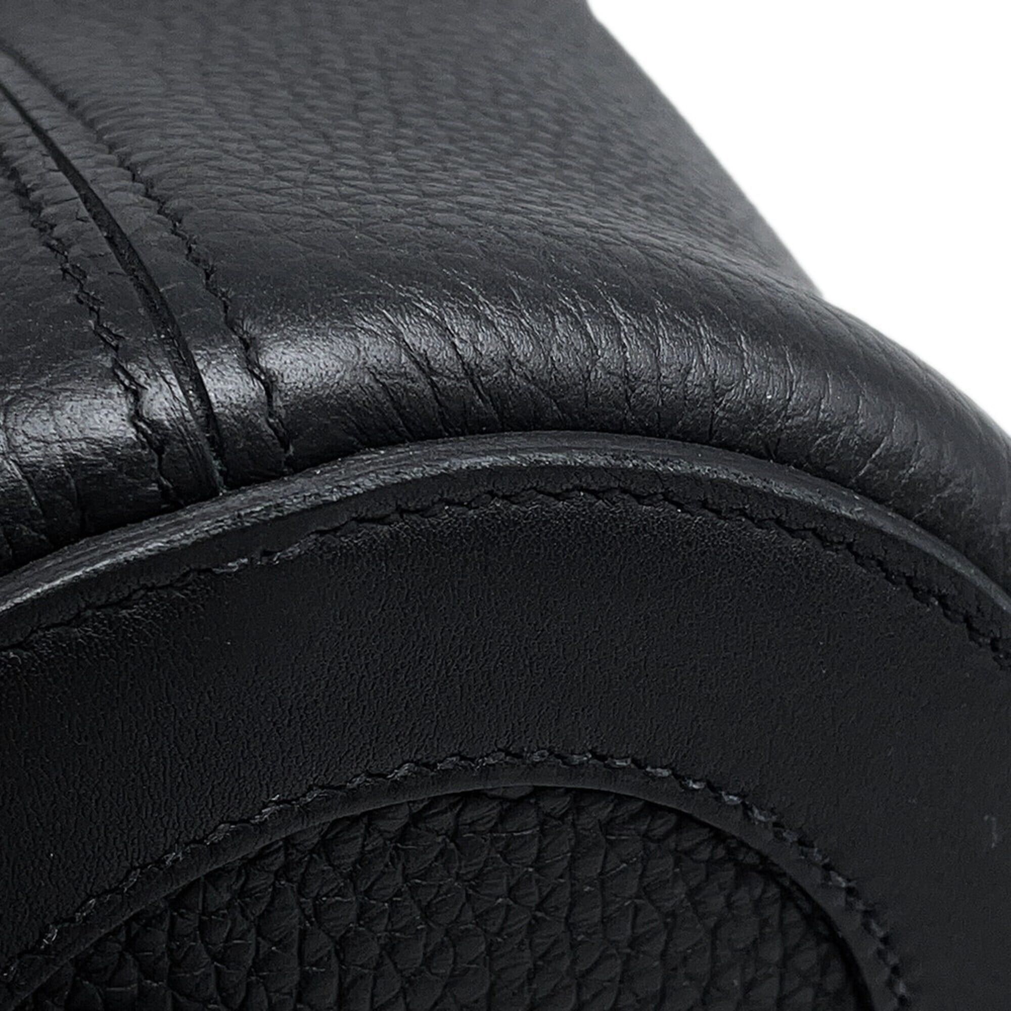 Hermes Black Taurillon Clemence Leather Swift Leather Tote Bag (Pre-Owned)