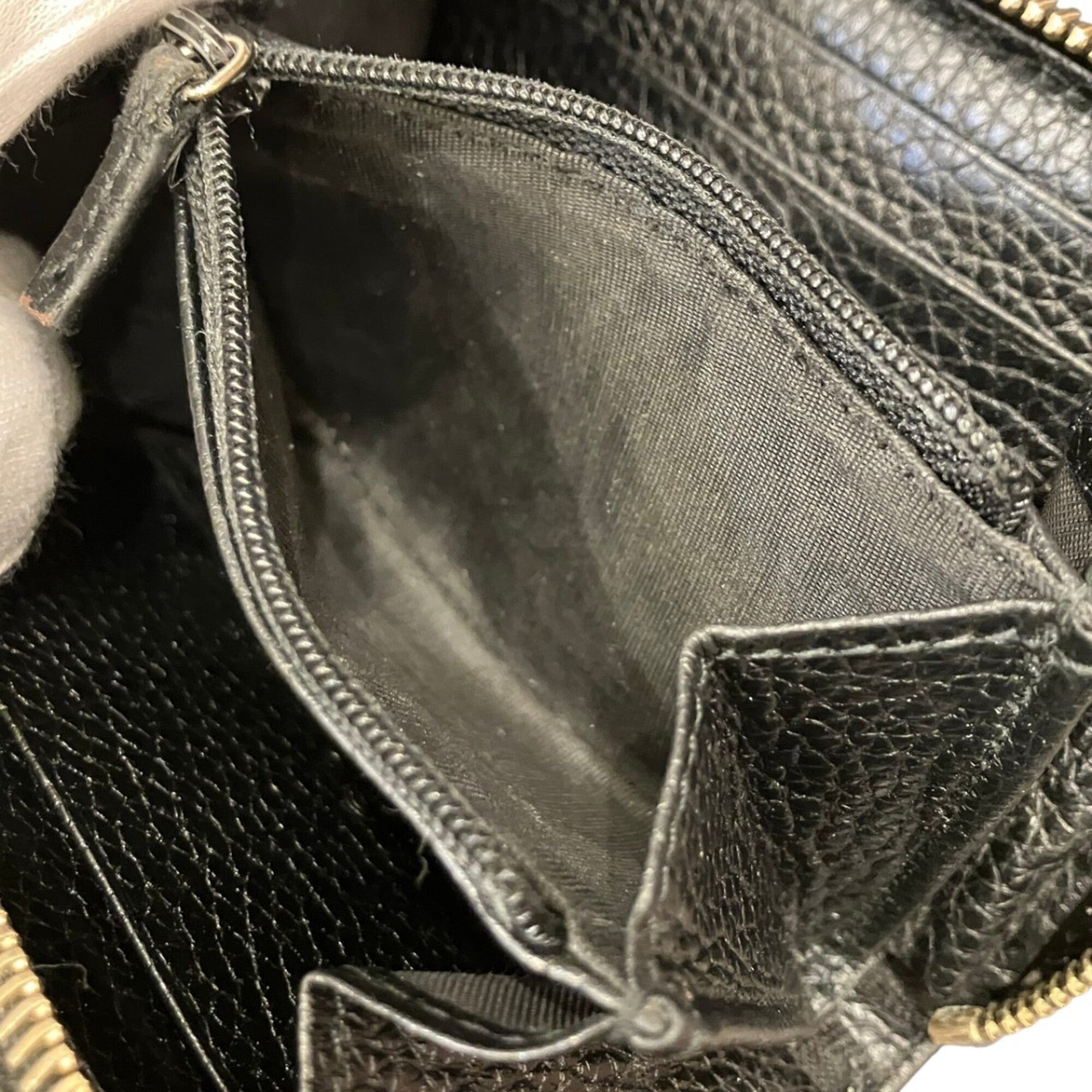 Gucci Black Leather Coin Purse/Coin Case (Pre-Owned)