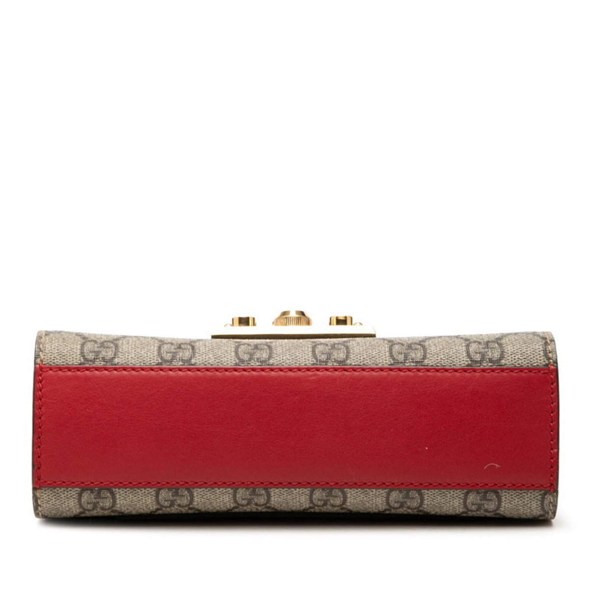 Gucci Beige Pink Red Color Pvc Leather Shoulder Bag (Pre-Owned)