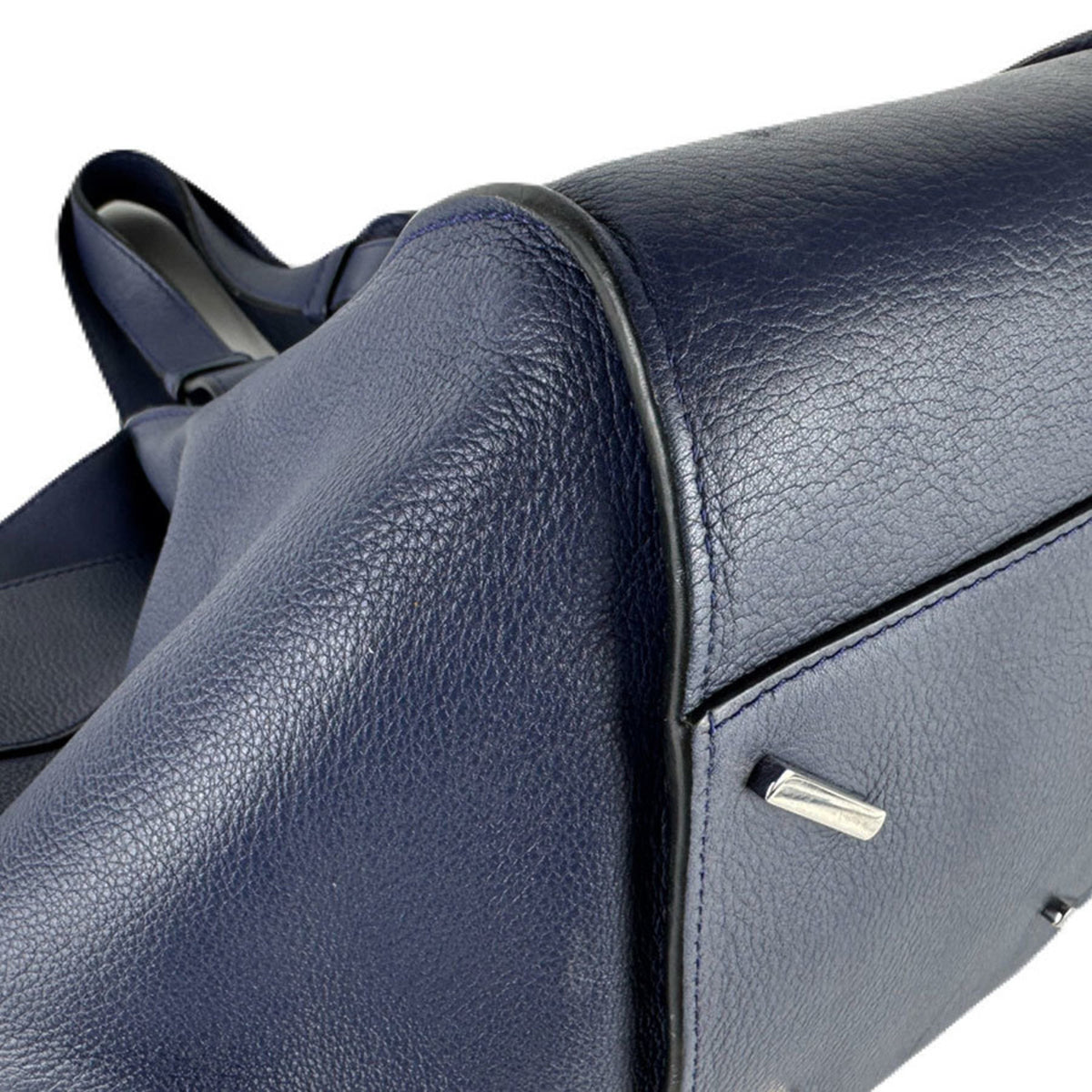 Loewe Navy Leather Handbag Shoulder Bag (Pre-Owned)