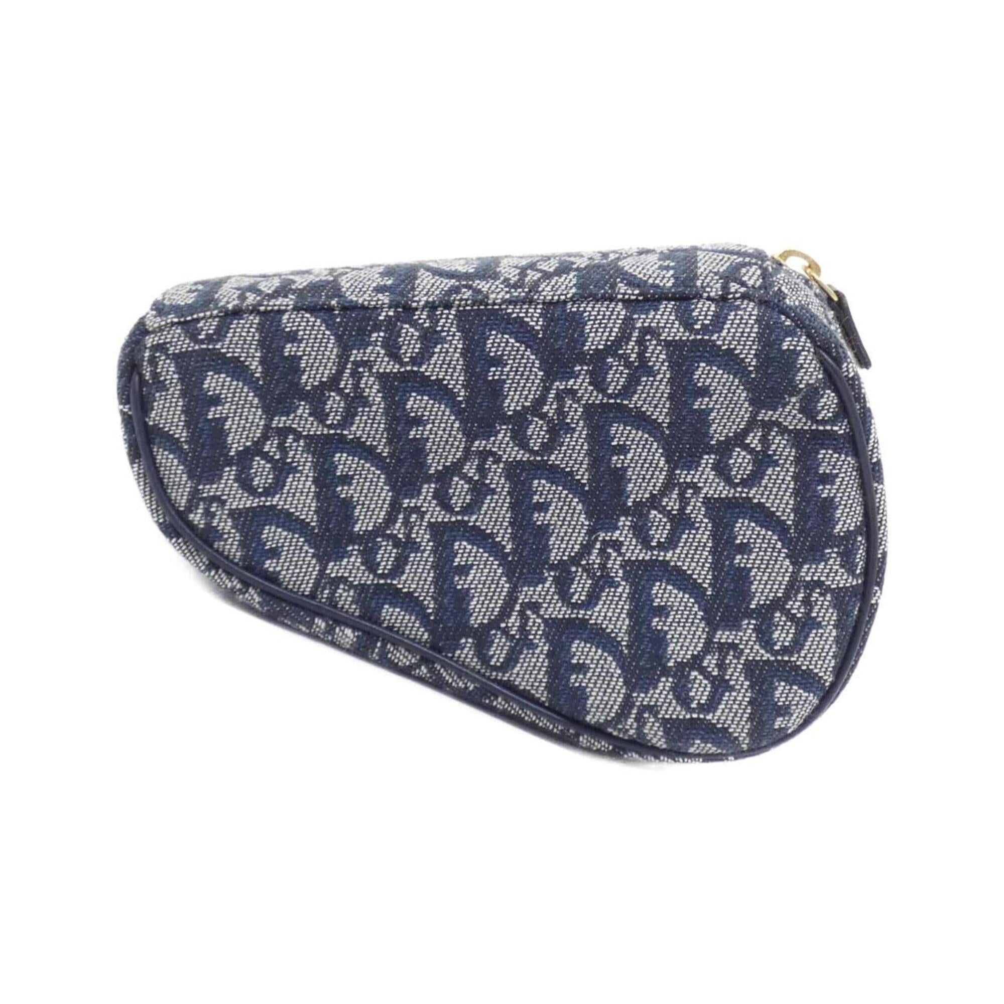 Christian Dior Navy Canvas Handbag Pouch (Pre-Owned)