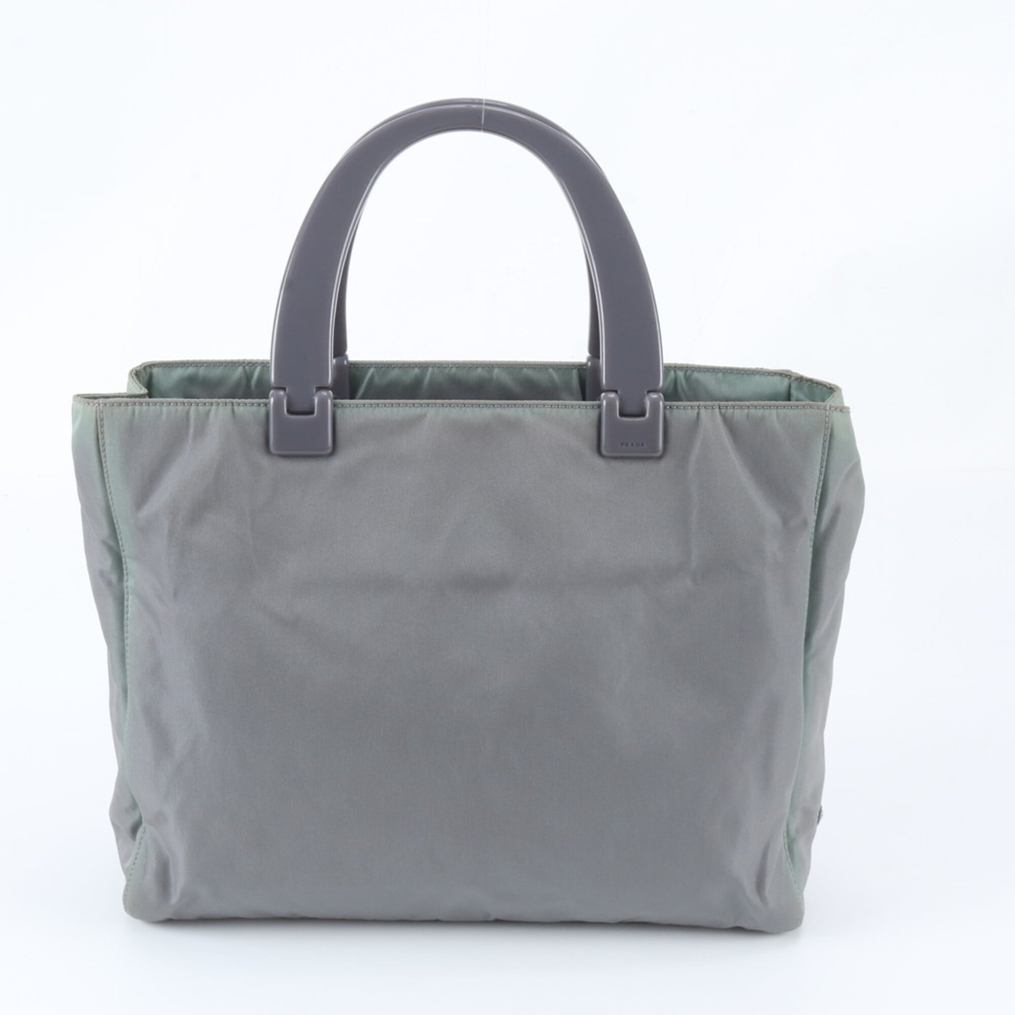Prada Gray Handbag Tote Bag (Pre-Owned)