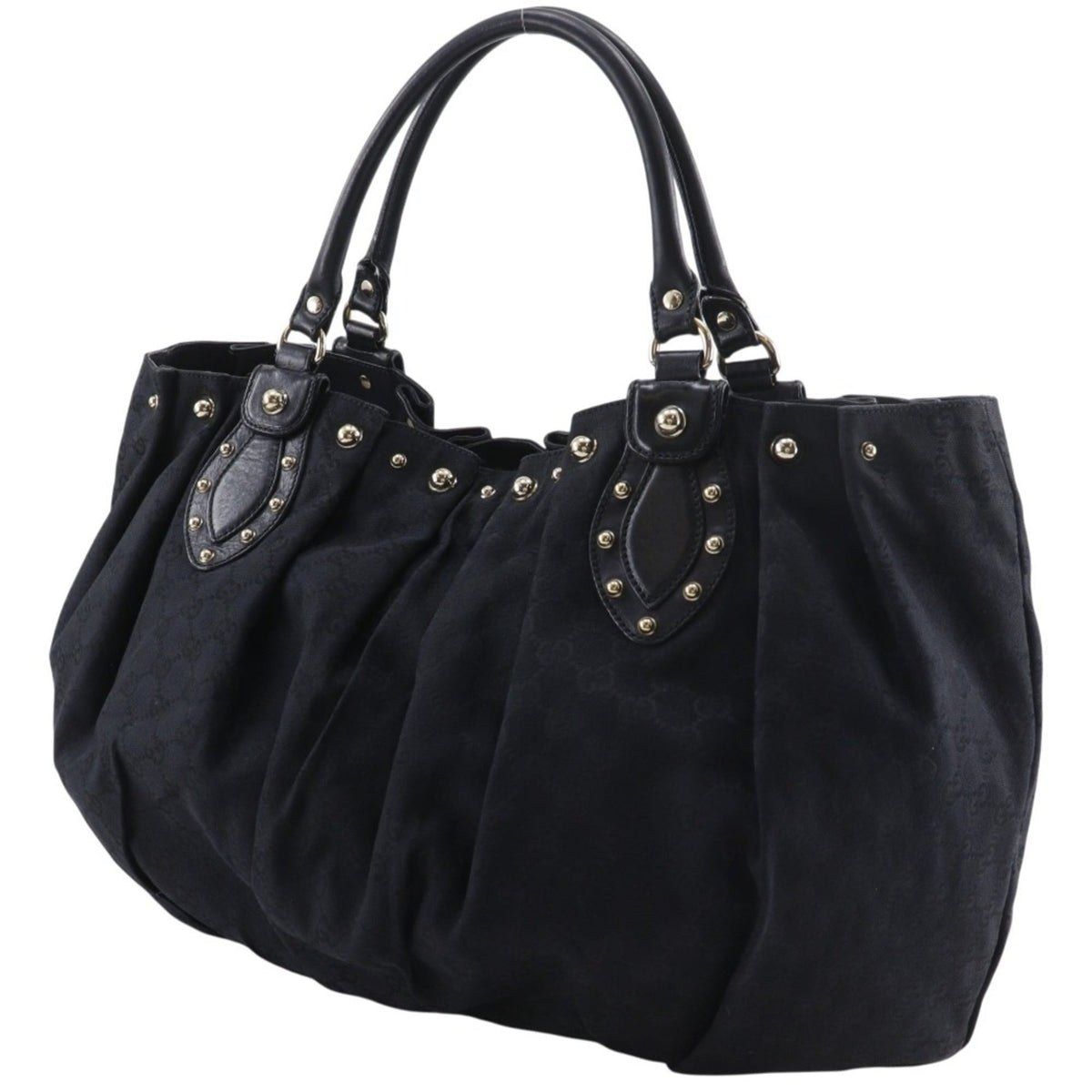 Gucci Gg Canvas Black Gg Canvas Tote Bag (Pre-Owned)