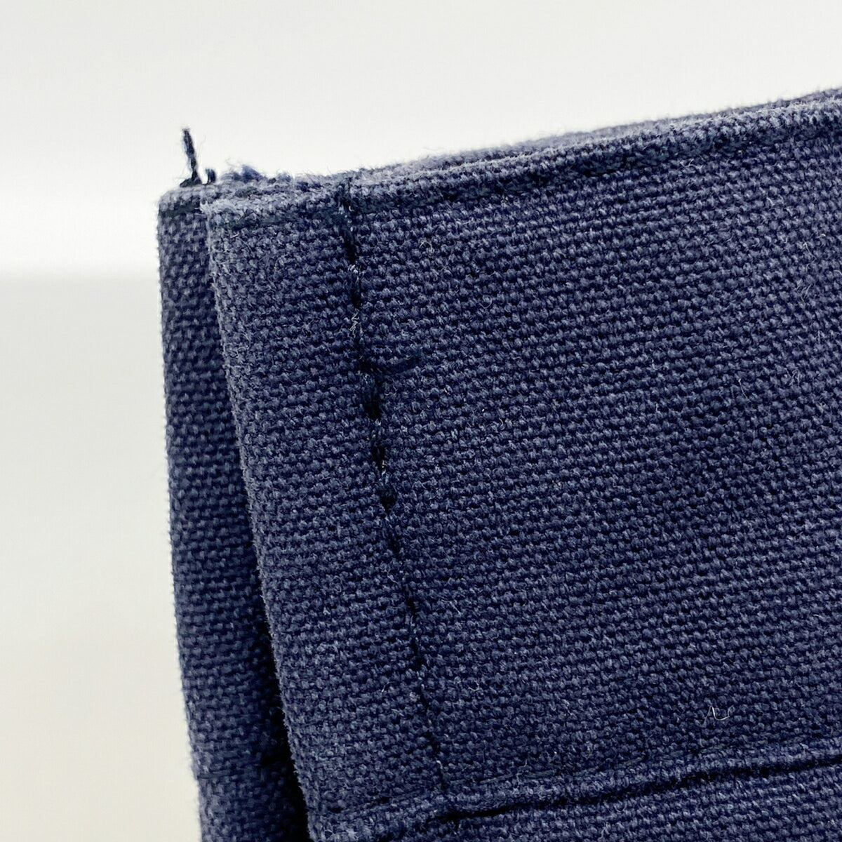 Hermes Navy Canvas Tote Bag (Pre-Owned)